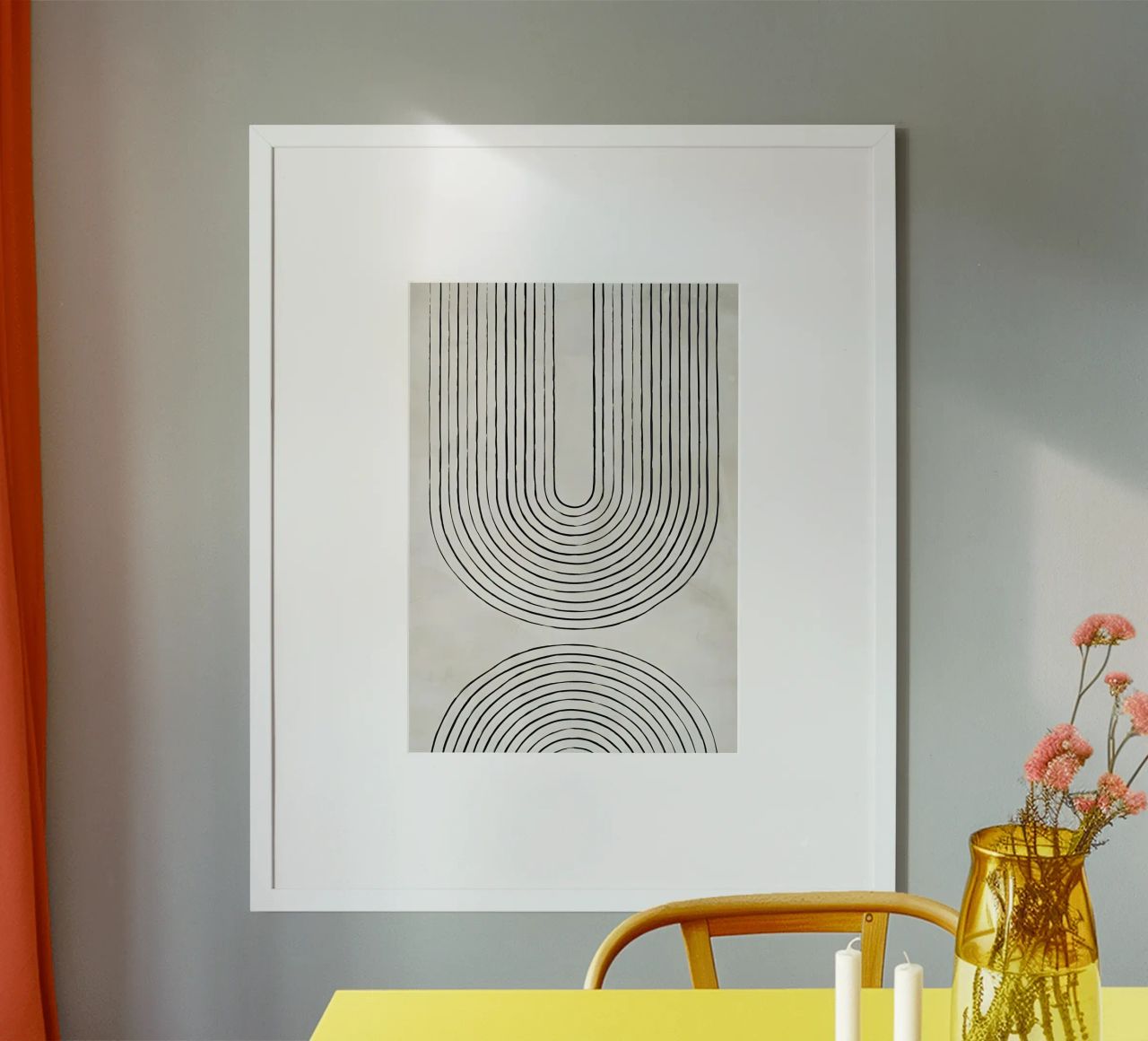 Infinite paths - abstract art of line management poster by Kunst und Kontrast