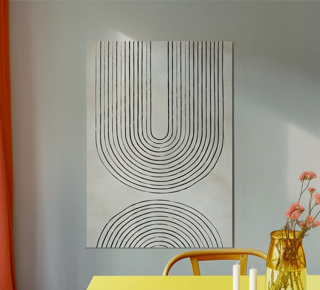 Infinite paths - abstract art of line management poster by Kunst und Kontrast