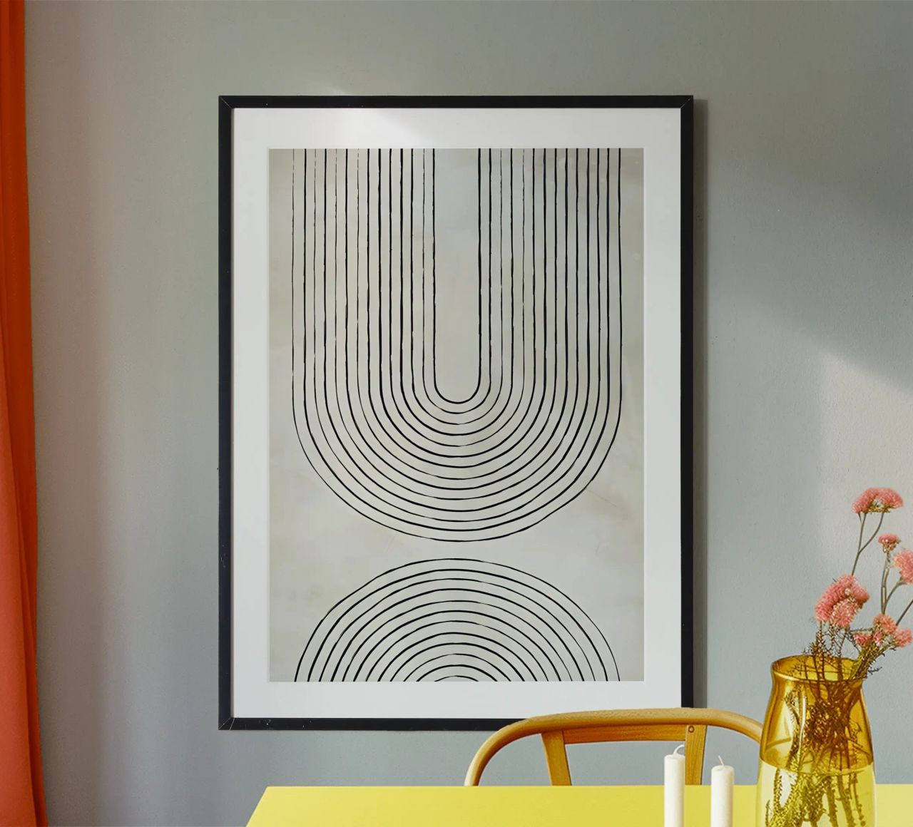 Infinite paths - abstract art of line management poster by Kunst und Kontrast