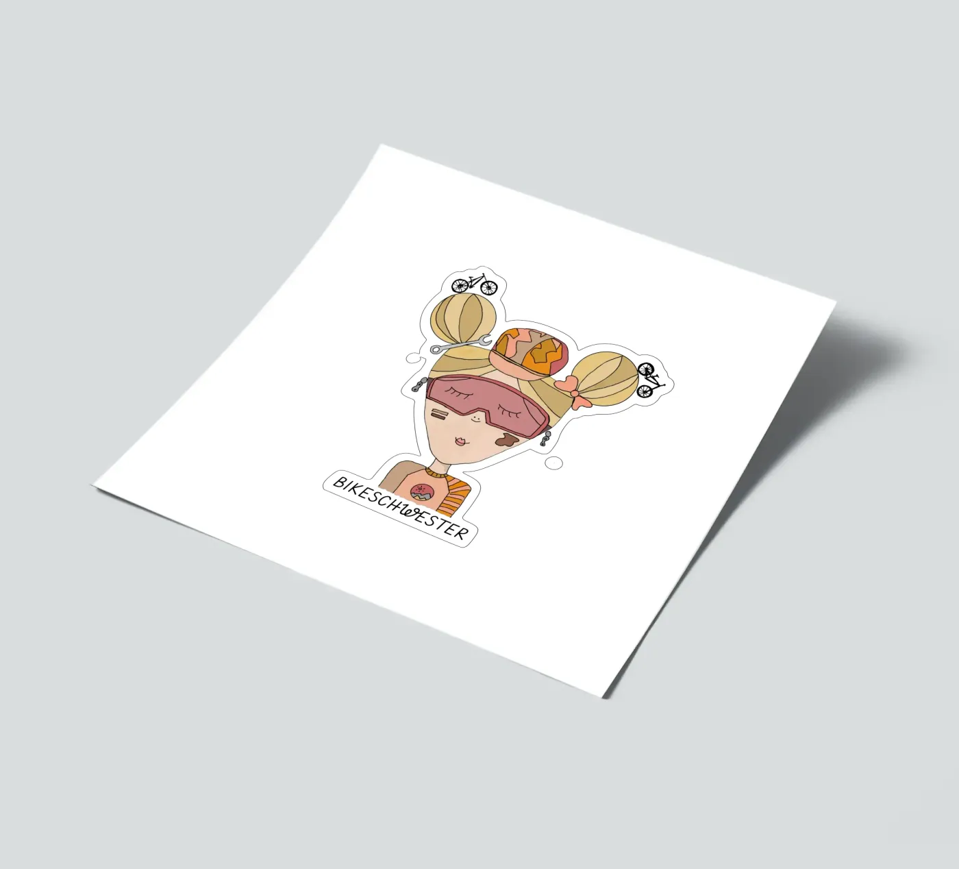 Bikeschwester sticker sheet by littlereminder
