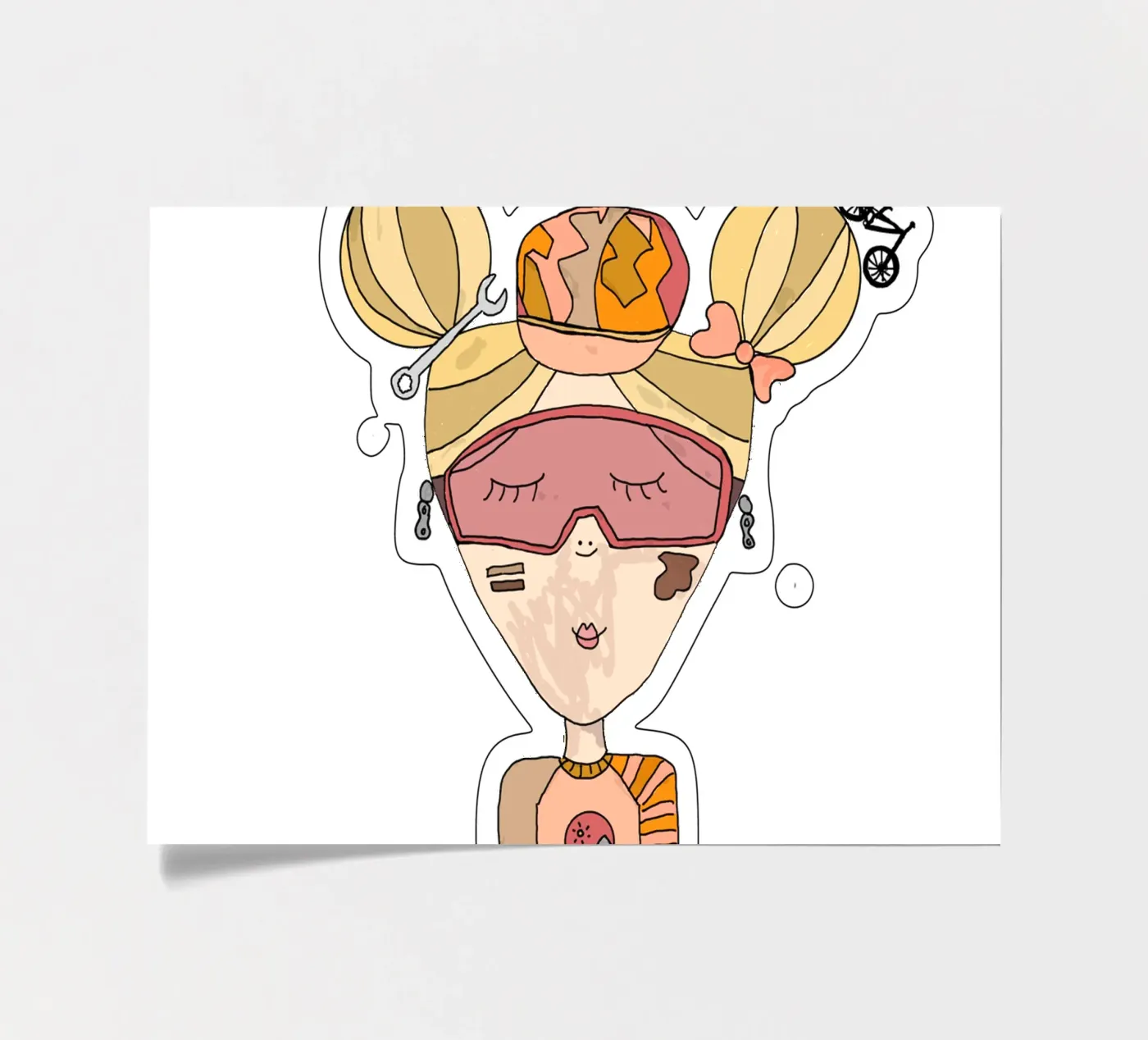 Bikeschwester sticker sheet by littlereminder
