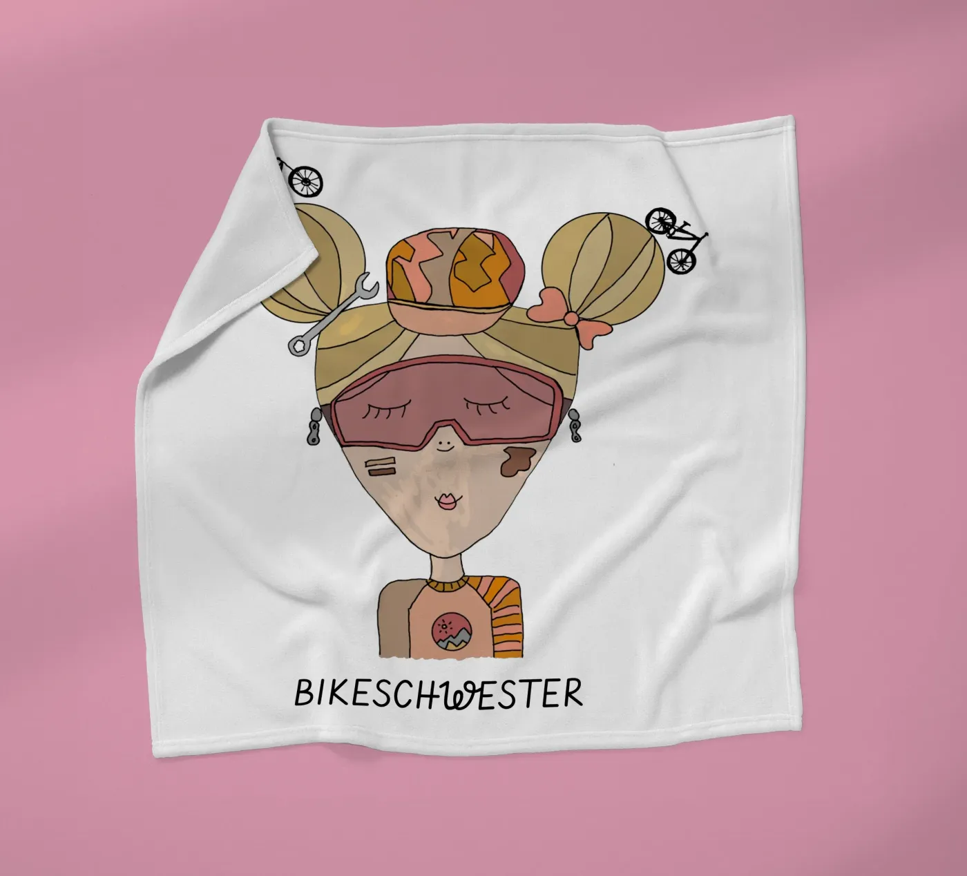 Bikeschwester Fleecedecke von littlereminder