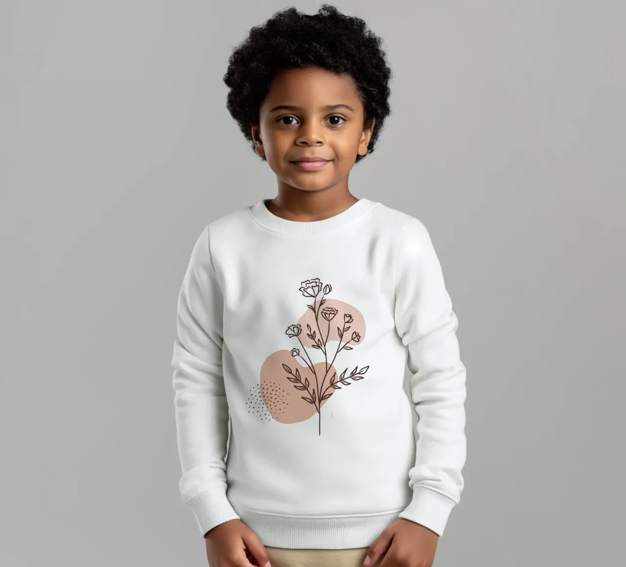 Rosa minimale felpa bambino da Kiroiharu