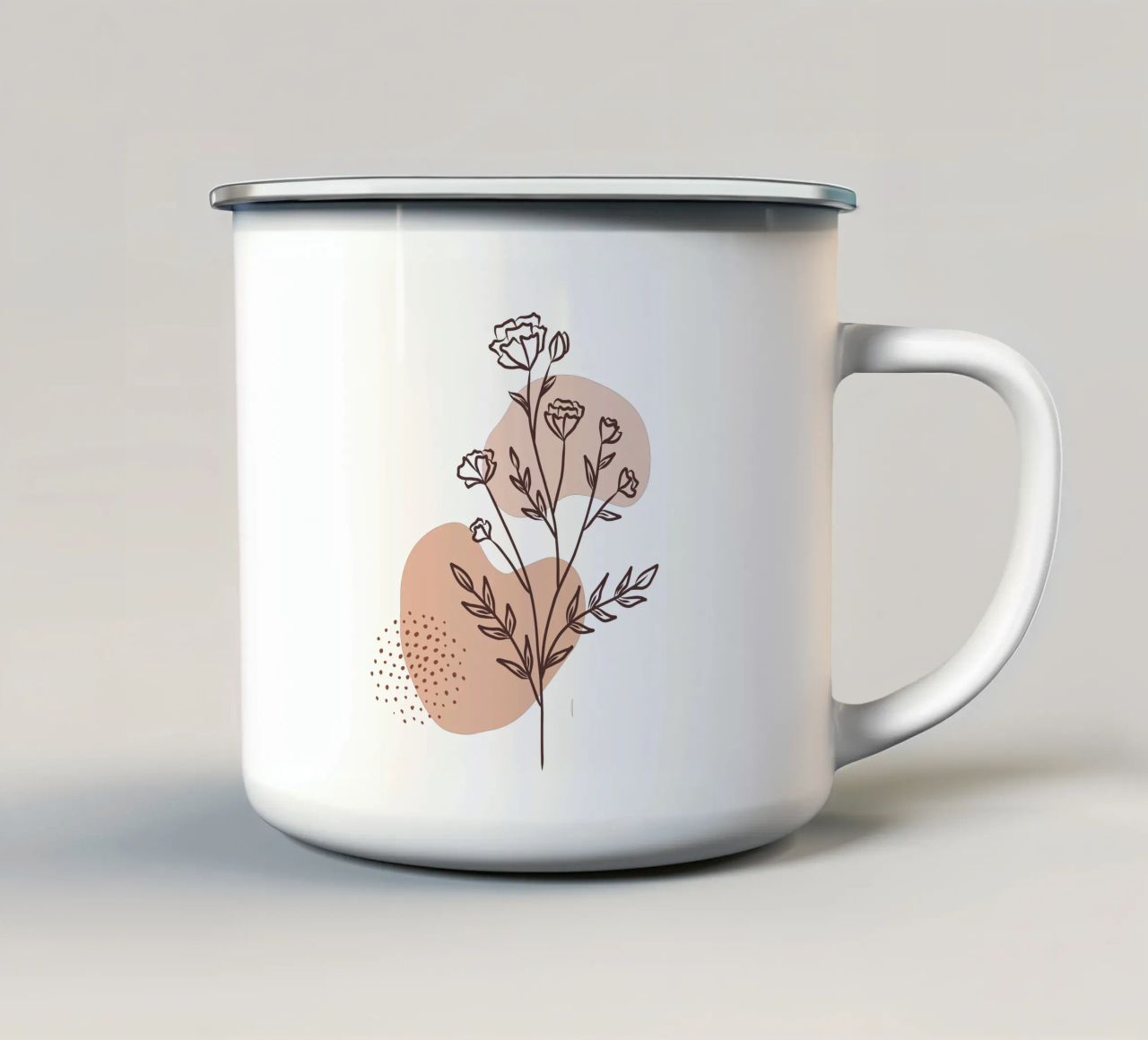 Rosa minimale tazza in smalto da Kiroiharu