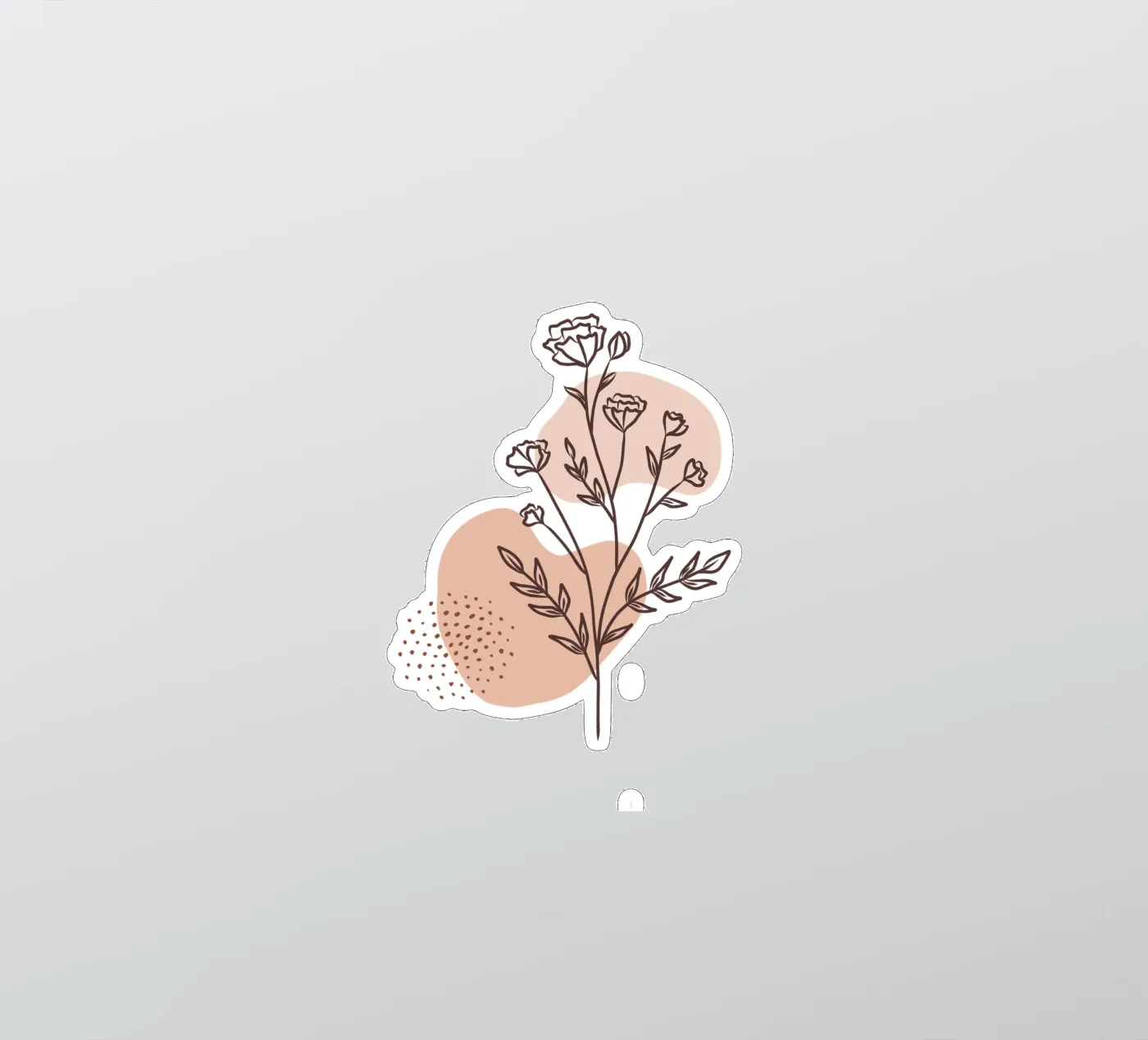 Rosa minimale adesivo da Kiroiharu