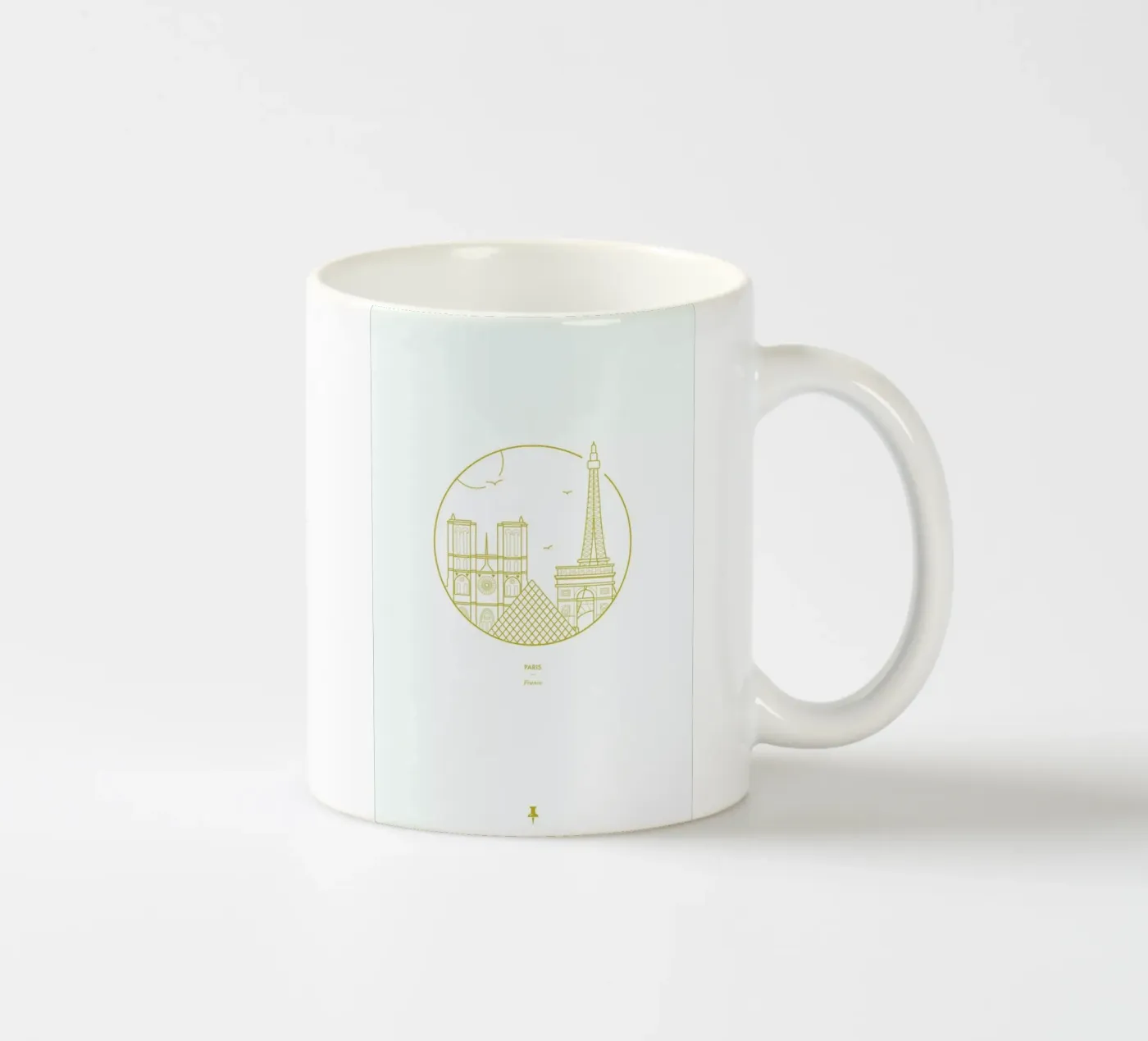 Paris ceramic mug by Dean Smith