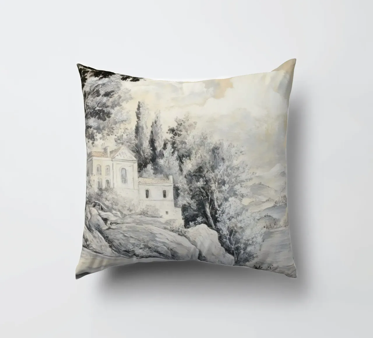 Historic Lakeview Scene cuscino da Vintage World - Uta Naumann