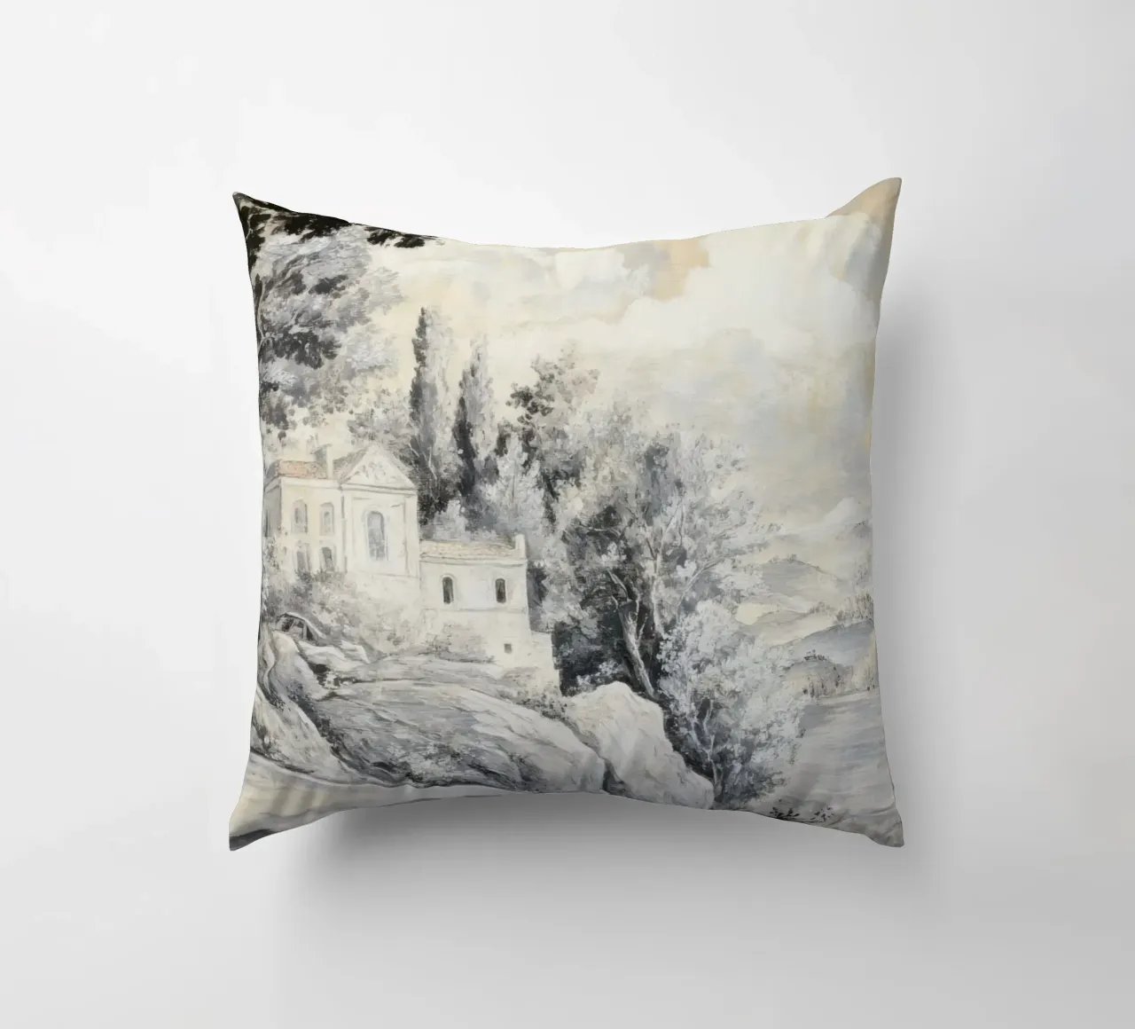 Historic Lakeview Scene cuscino da Vintage World - Uta Naumann