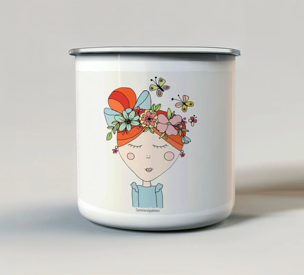 Sommervögelchen tazza in smalto da littlereminder
