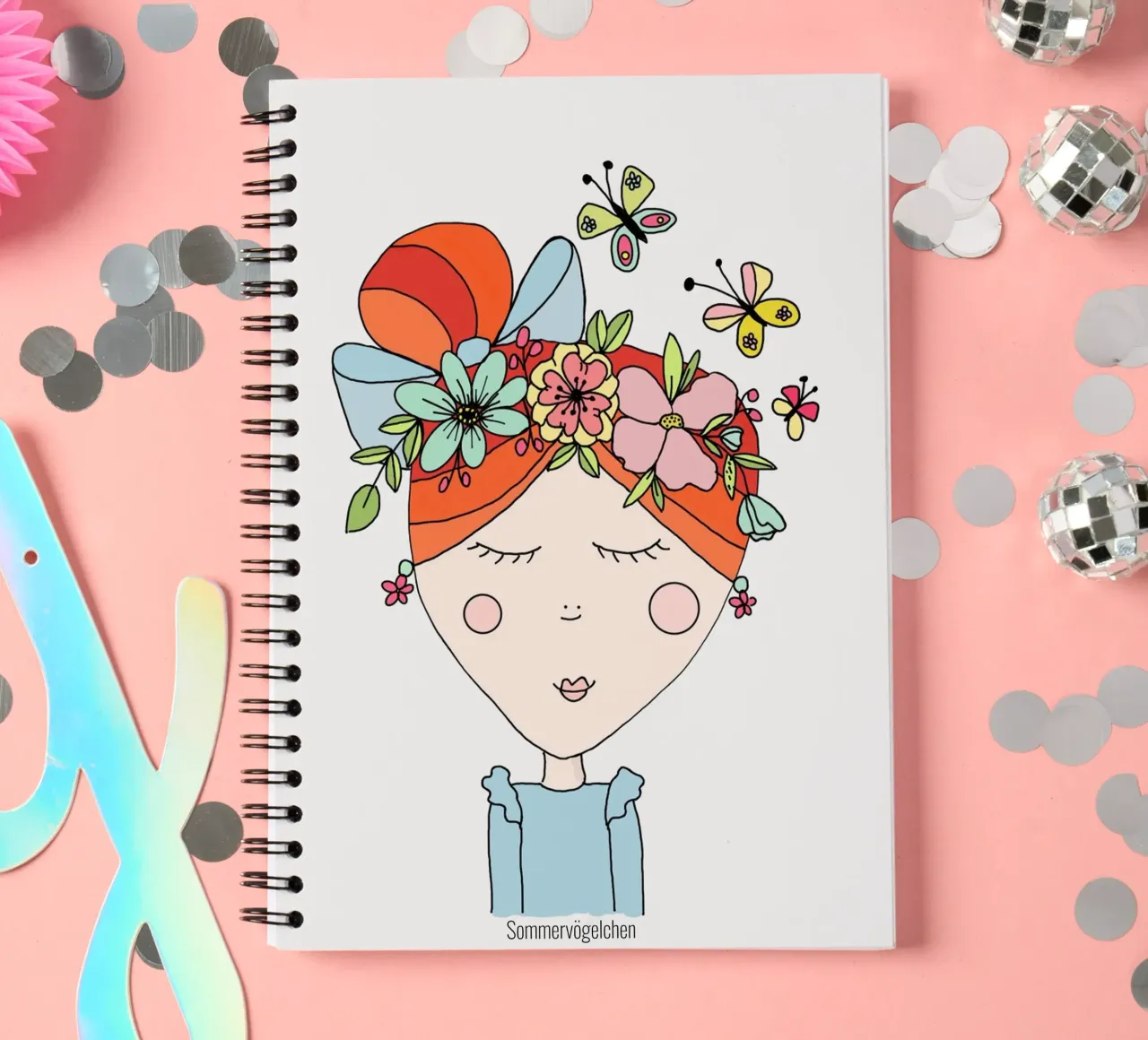 Sommervögelchen spiral notebook by littlereminder