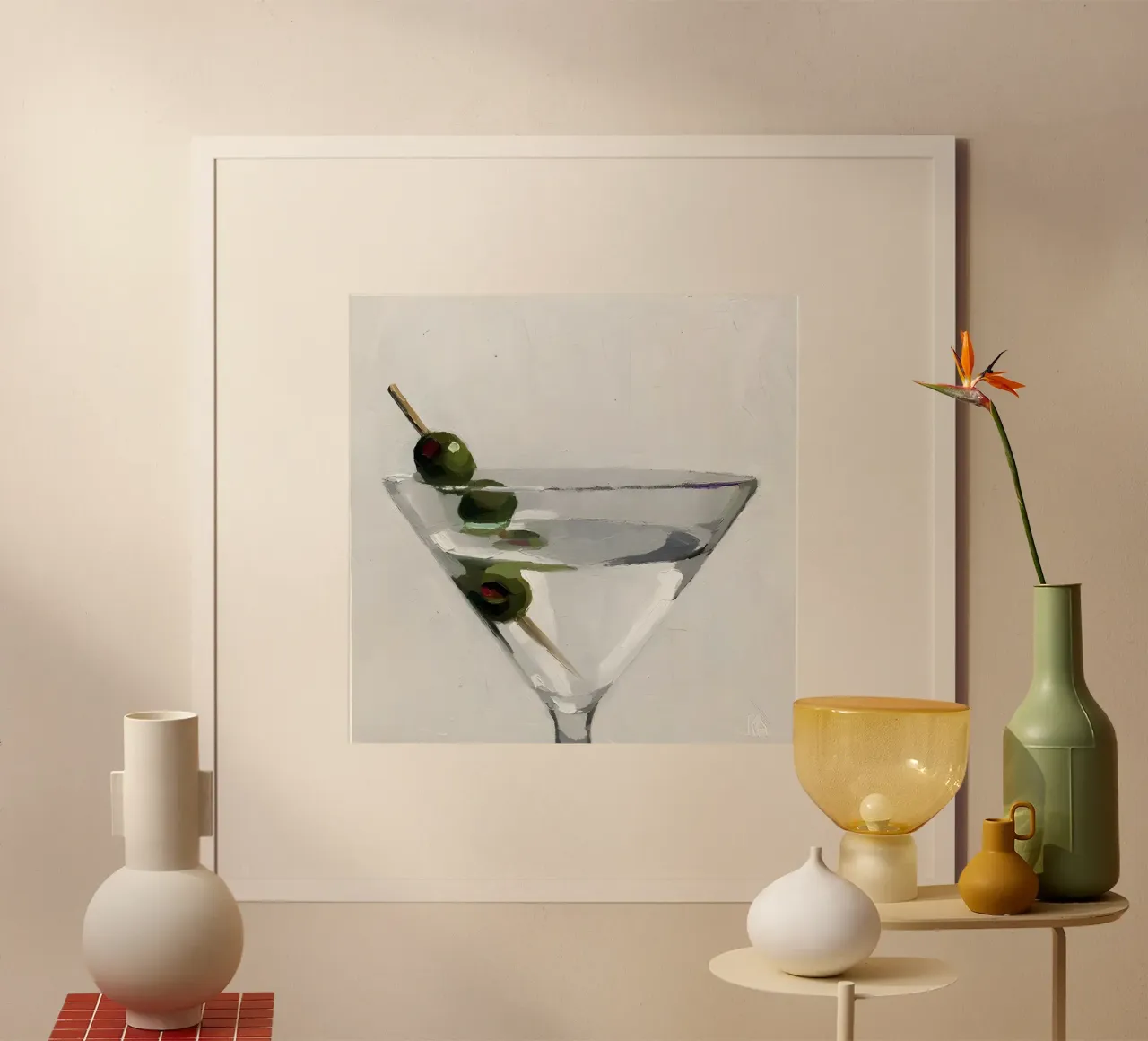 Martini senza tempo: l'essenza dell'eleganza poster con telaio in alluminio da Kunst und Kontrast