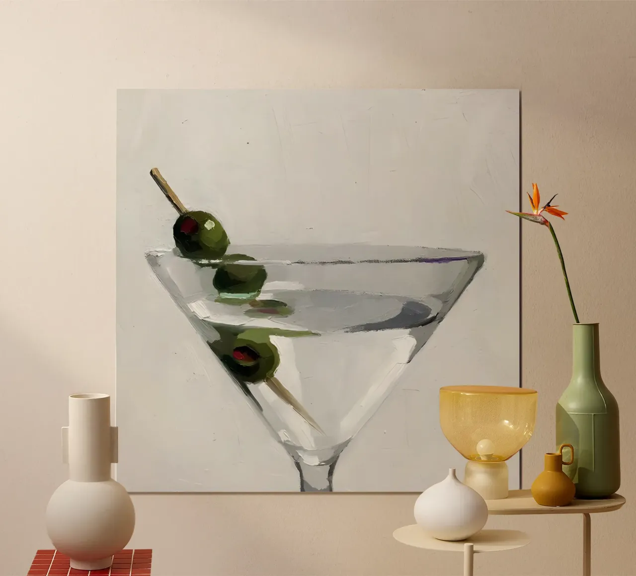 Martini senza tempo: l'essenza dell'eleganza poster con telaio in alluminio da Kunst und Kontrast