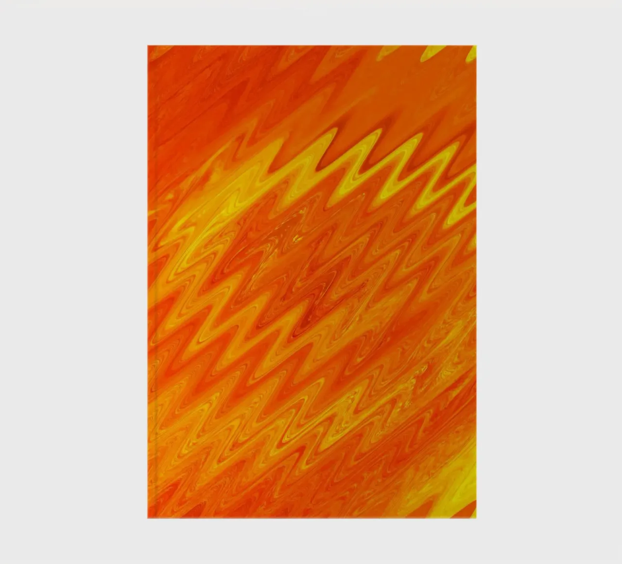 Abstraktes Zick Zack Muster in den Farben orange und gelb Notizbuch von Something for you