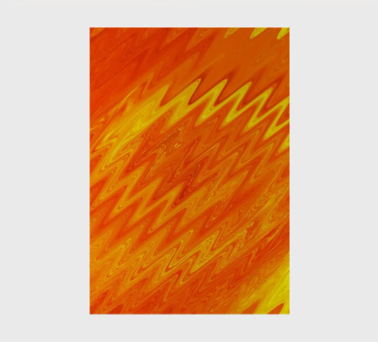 Abstraktes Zick Zack Muster in den Farben orange und gelb Notizbuch von Something for you