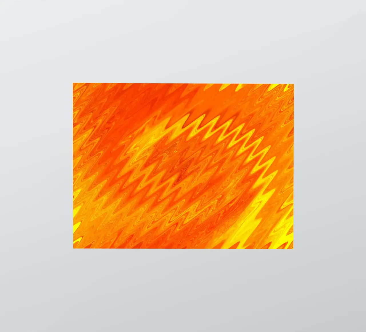 Motif abstrait en zigzag dans les couleurs orange et jaune autocollant de Something for you