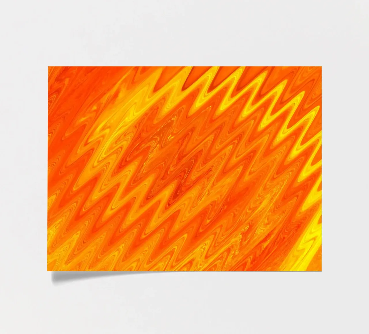 Abstraktes Zick Zack Muster in den Farben orange und gelb Stickerbogen von Something for you