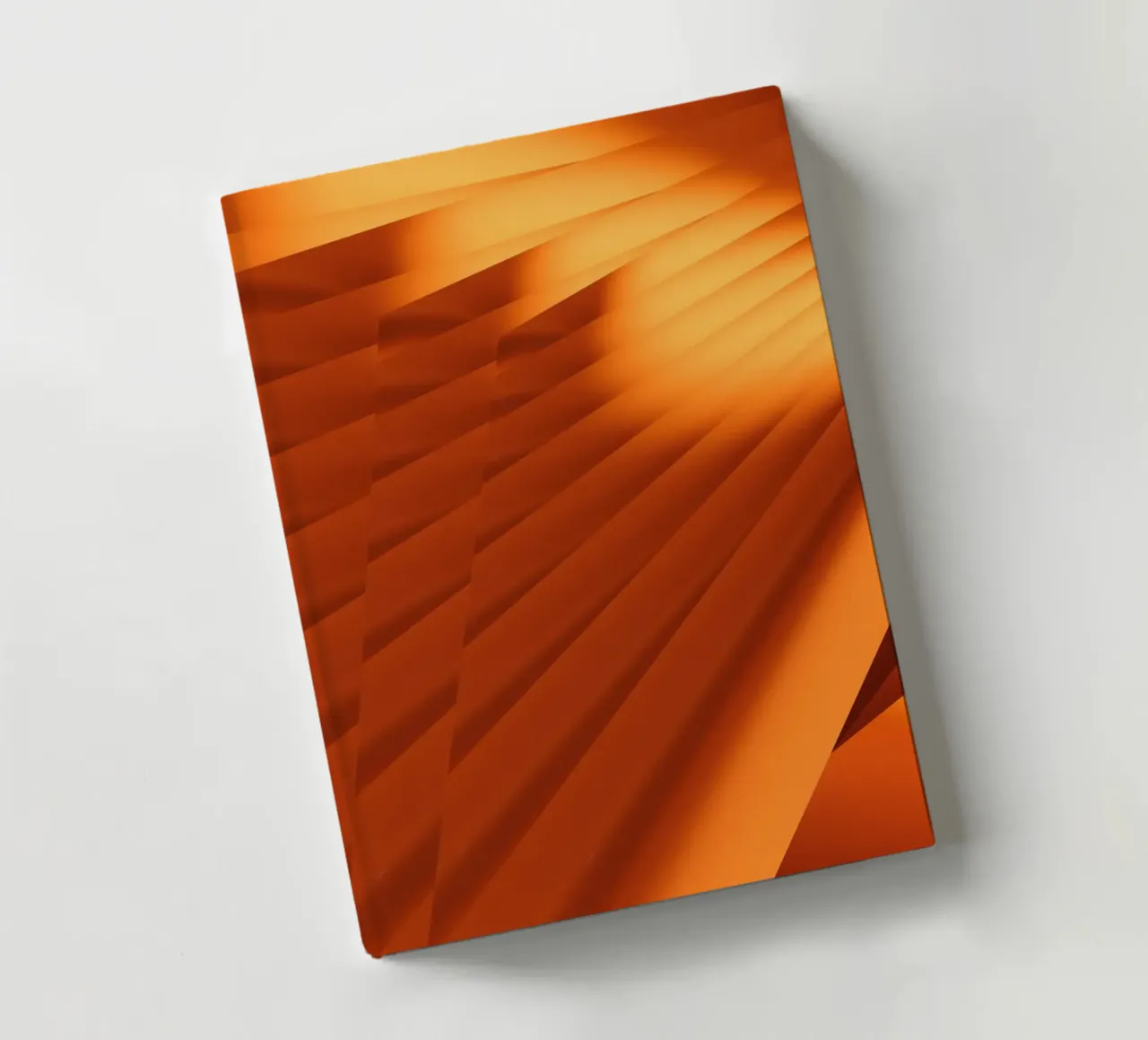 Abstract geometric pattern in orange notebook by Something for you