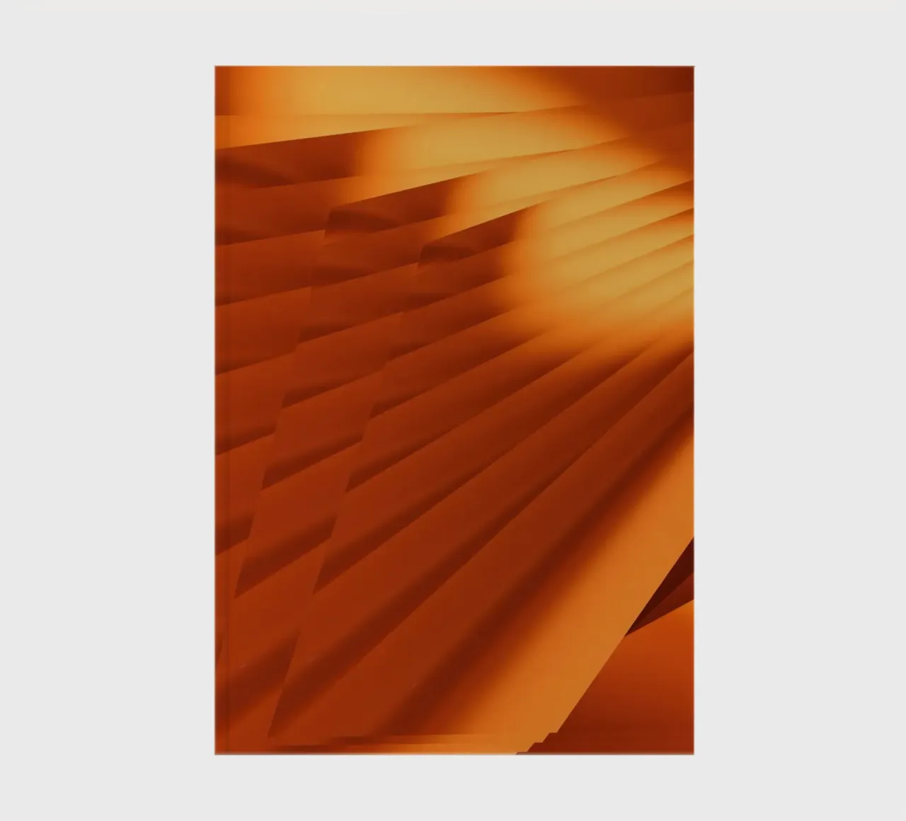 Abstraktes geometrisches Muster in Orange Notizbuch von Something for you