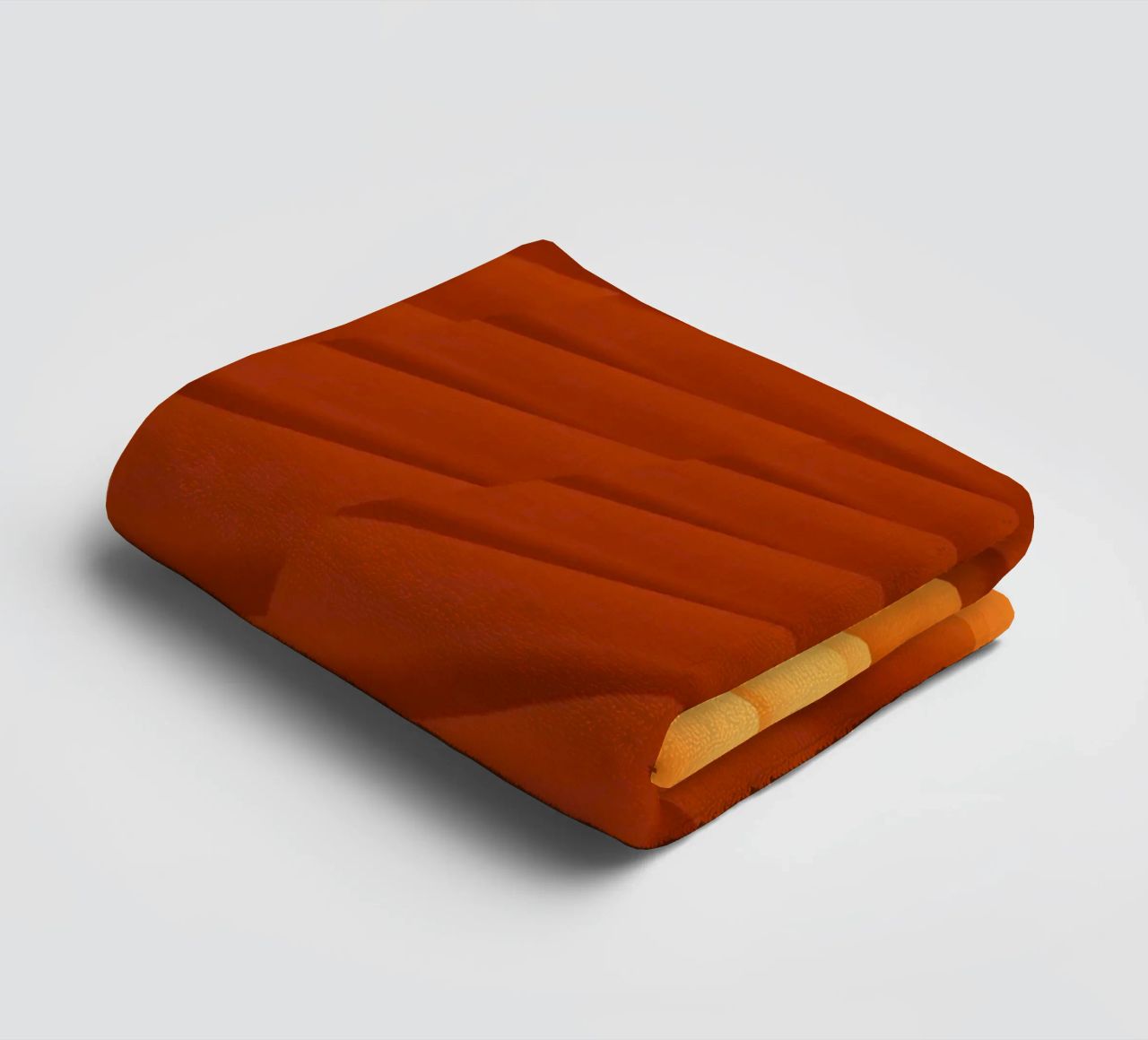 Abstract geometric pattern in orange towel by Something for you