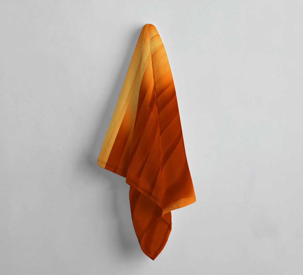 Abstract geometric pattern in orange towel by Something for you