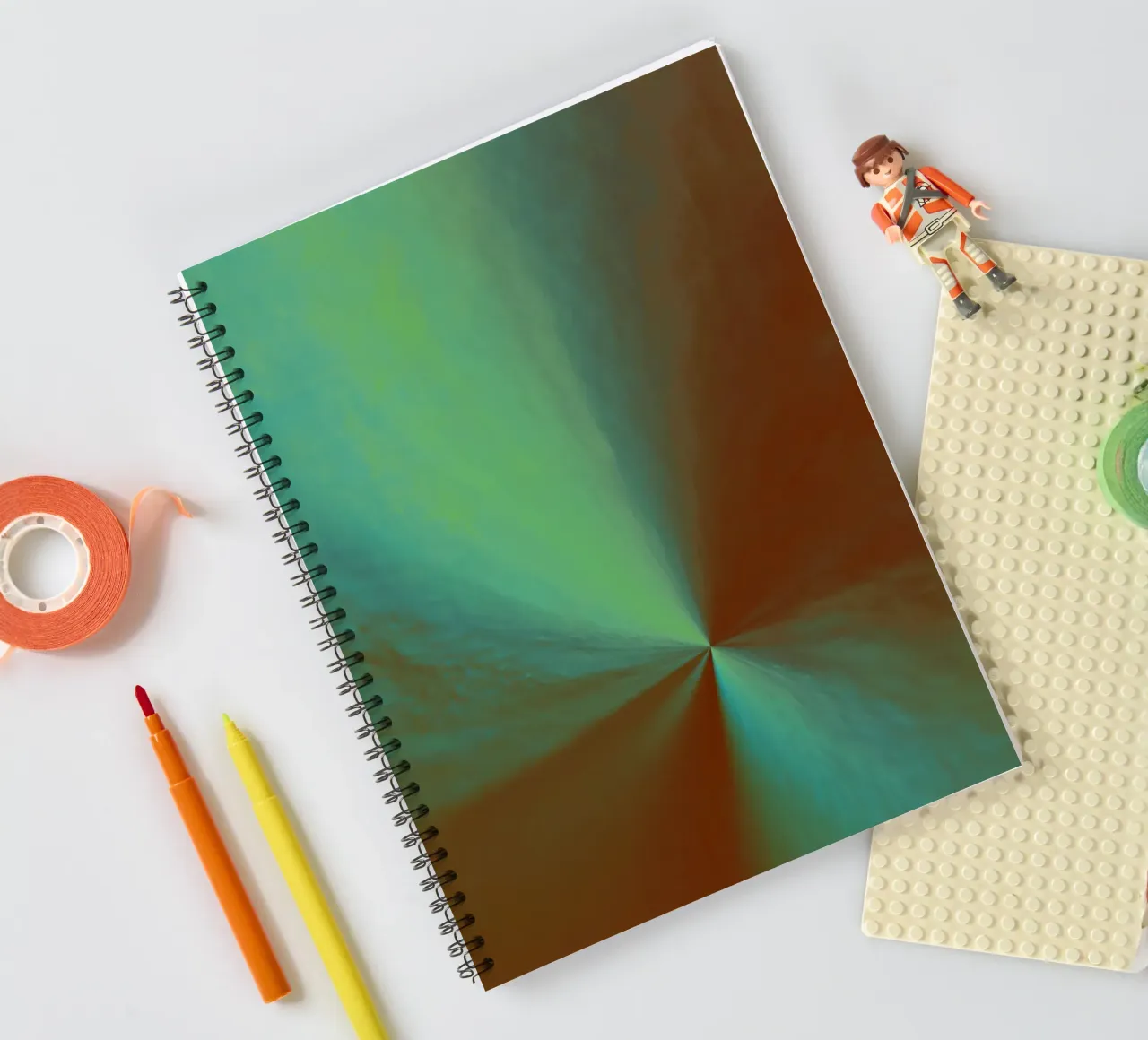 Abstract flowing cosmic image spiral notebook by Something for you