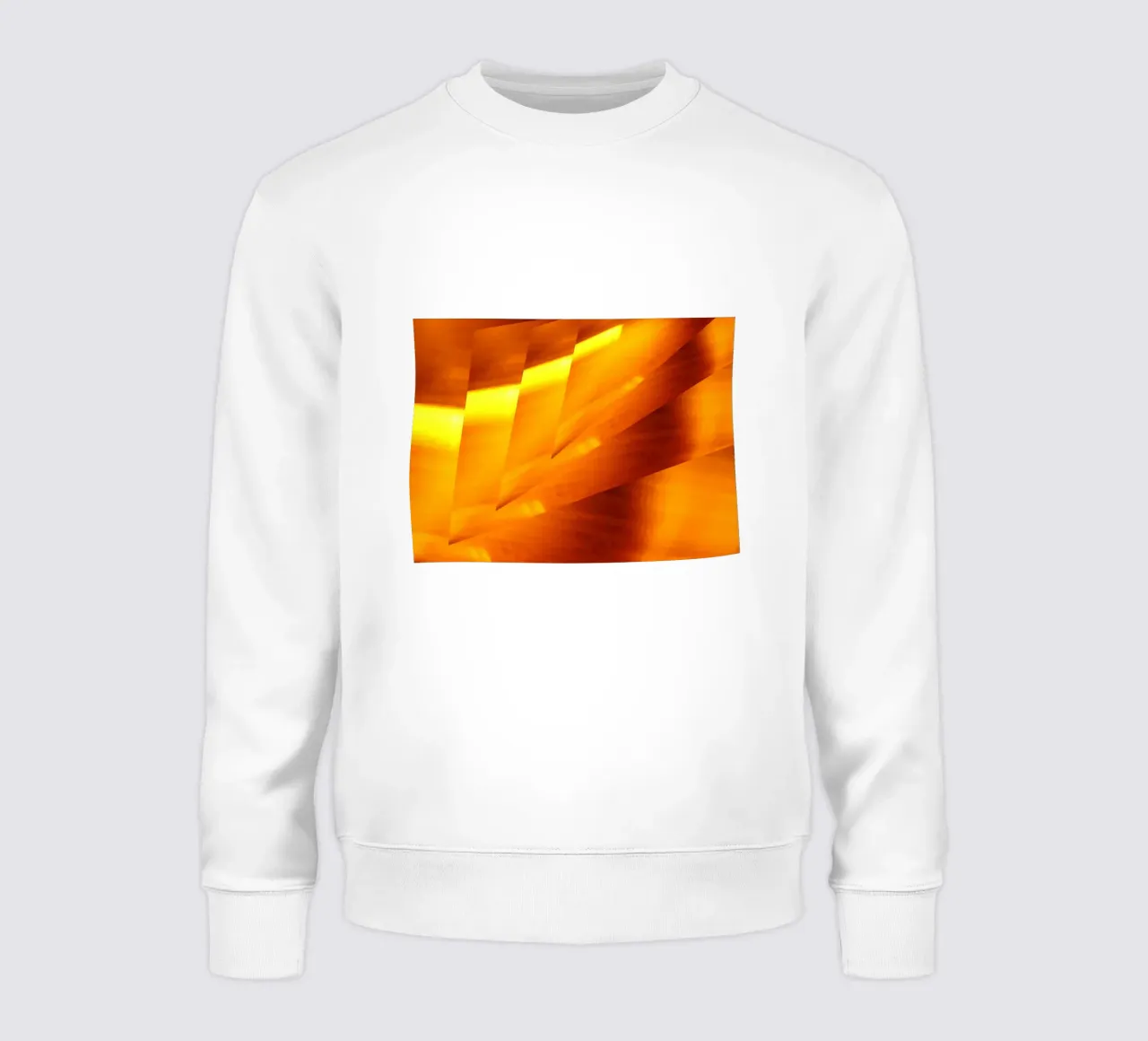 Abstract geometric pattern in yellow and orange sweatshirt by Something for you