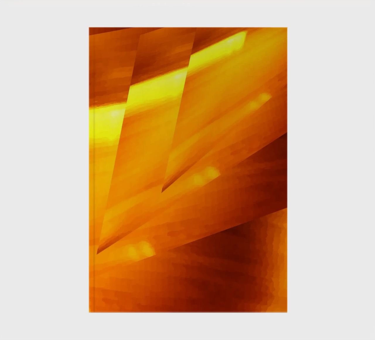 Abstract geometric pattern in yellow and orange notebook by Something for you