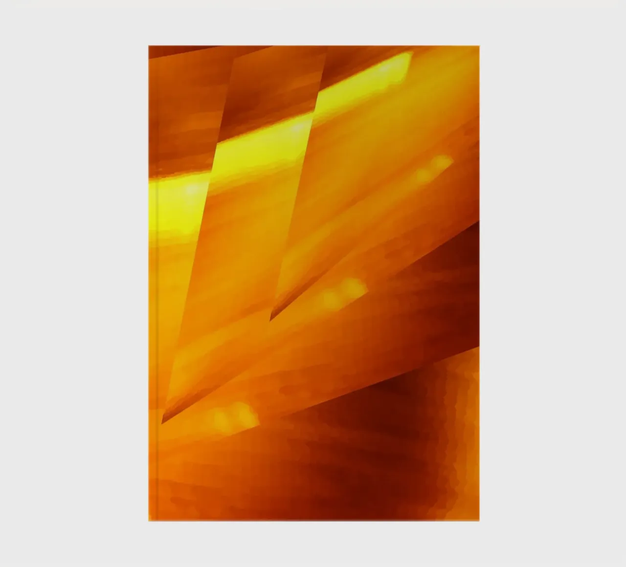 Abstraktes geometrisches Muster in gelb und orange Notizbuch von Something for you