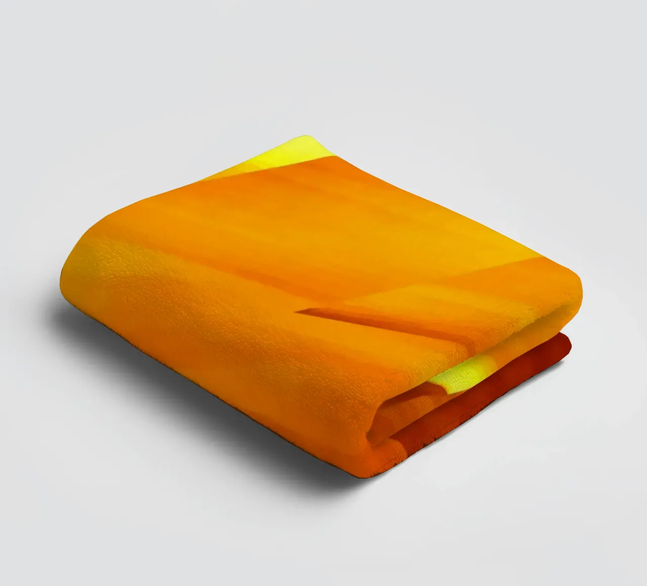 Motivo geometrico astratto in giallo e arancione asciugamano da bagno da Something for you