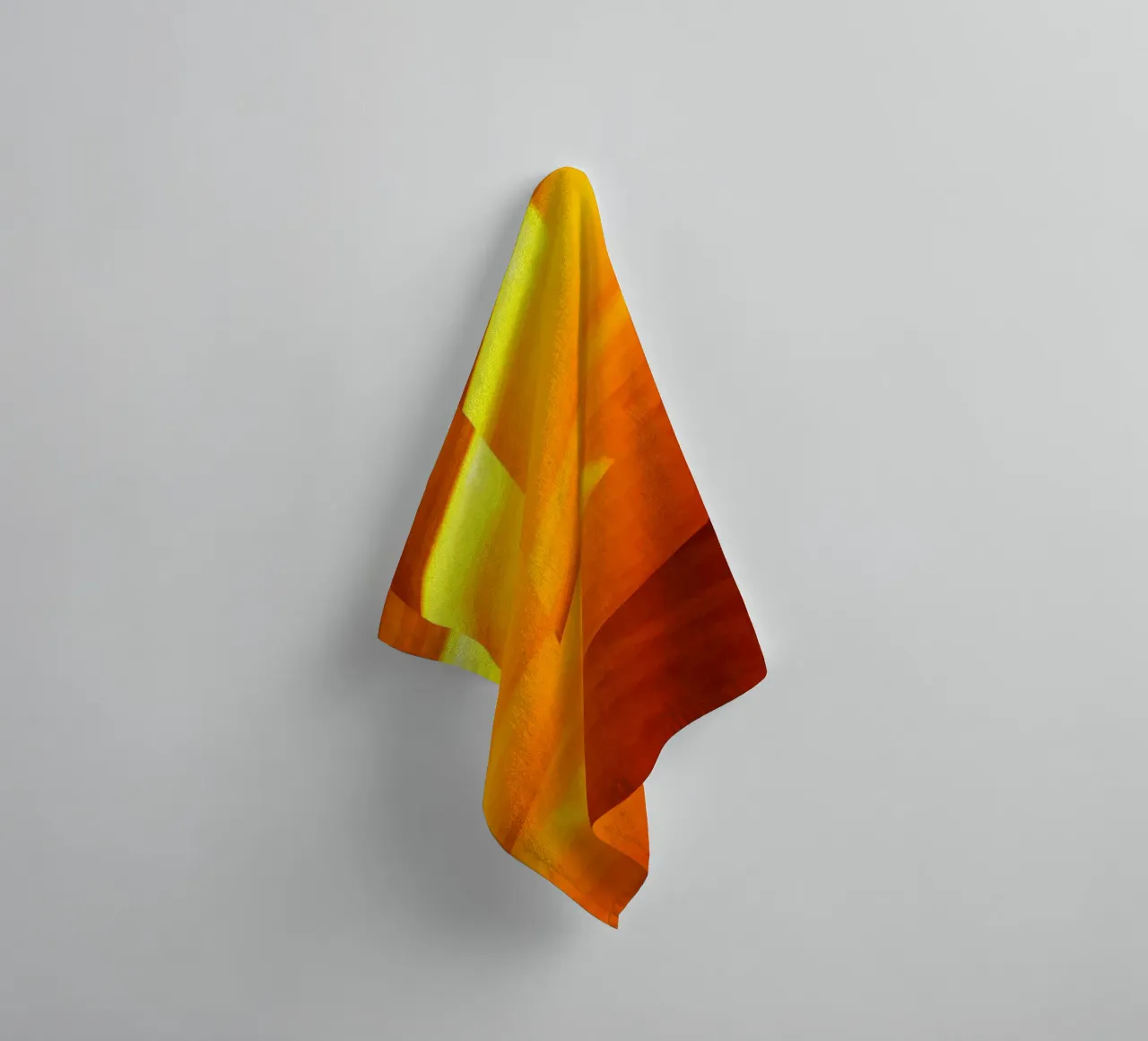 Motivo geometrico astratto in giallo e arancione asciugamano da bagno da Something for you