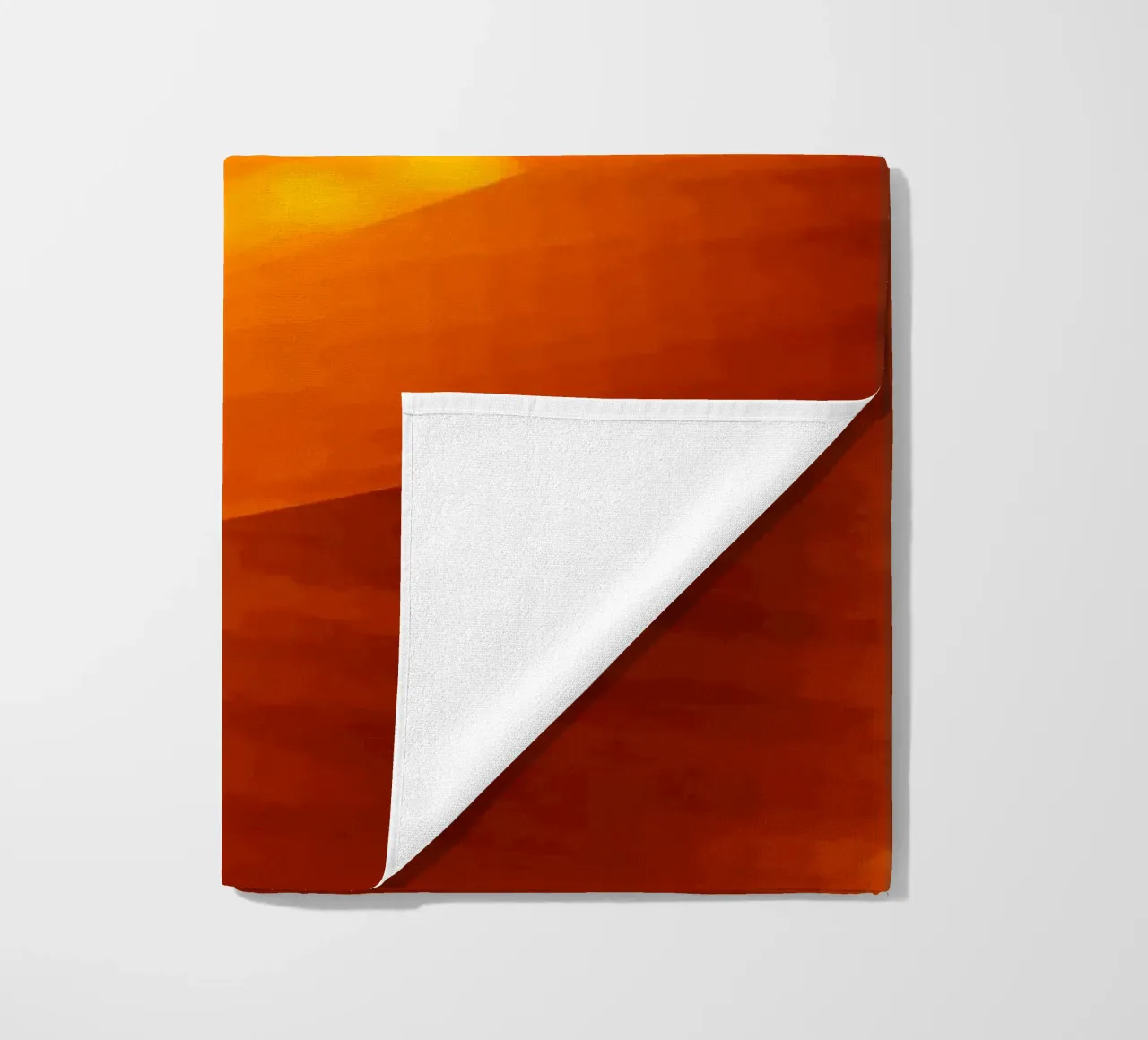 Abstract geometric pattern in yellow and orange beach towel by Something for you
