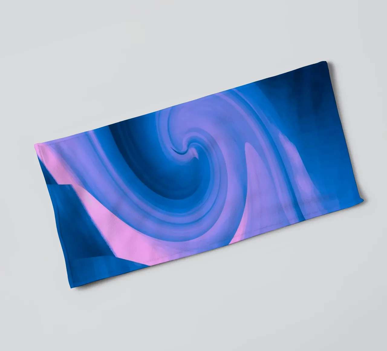 Motif circulaire abstrait torsadé en bleu et rose serviette de bain de Something for you