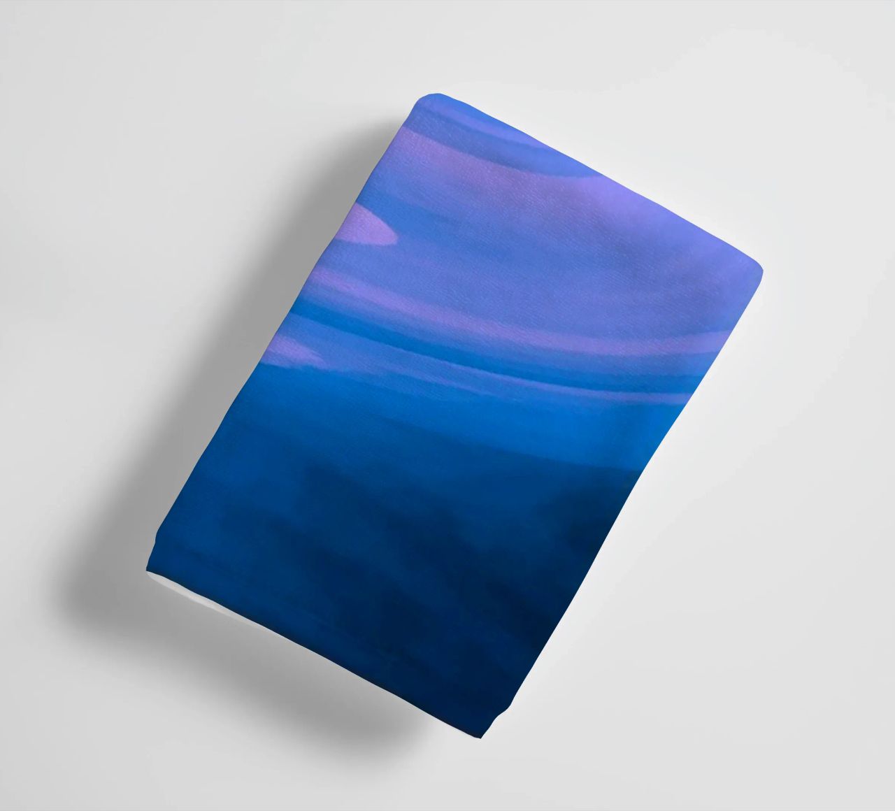 Abstract circular twisted pattern in blue and pink towel by Something for you