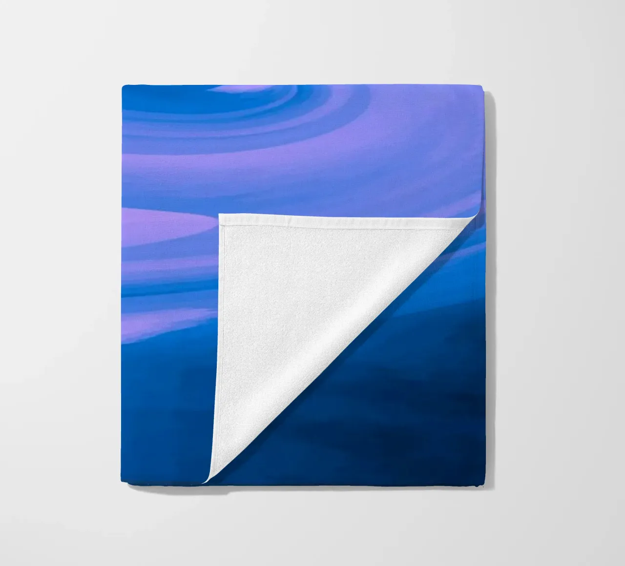 Abstract circular twisted pattern in blue and pink beach towel by Something for you