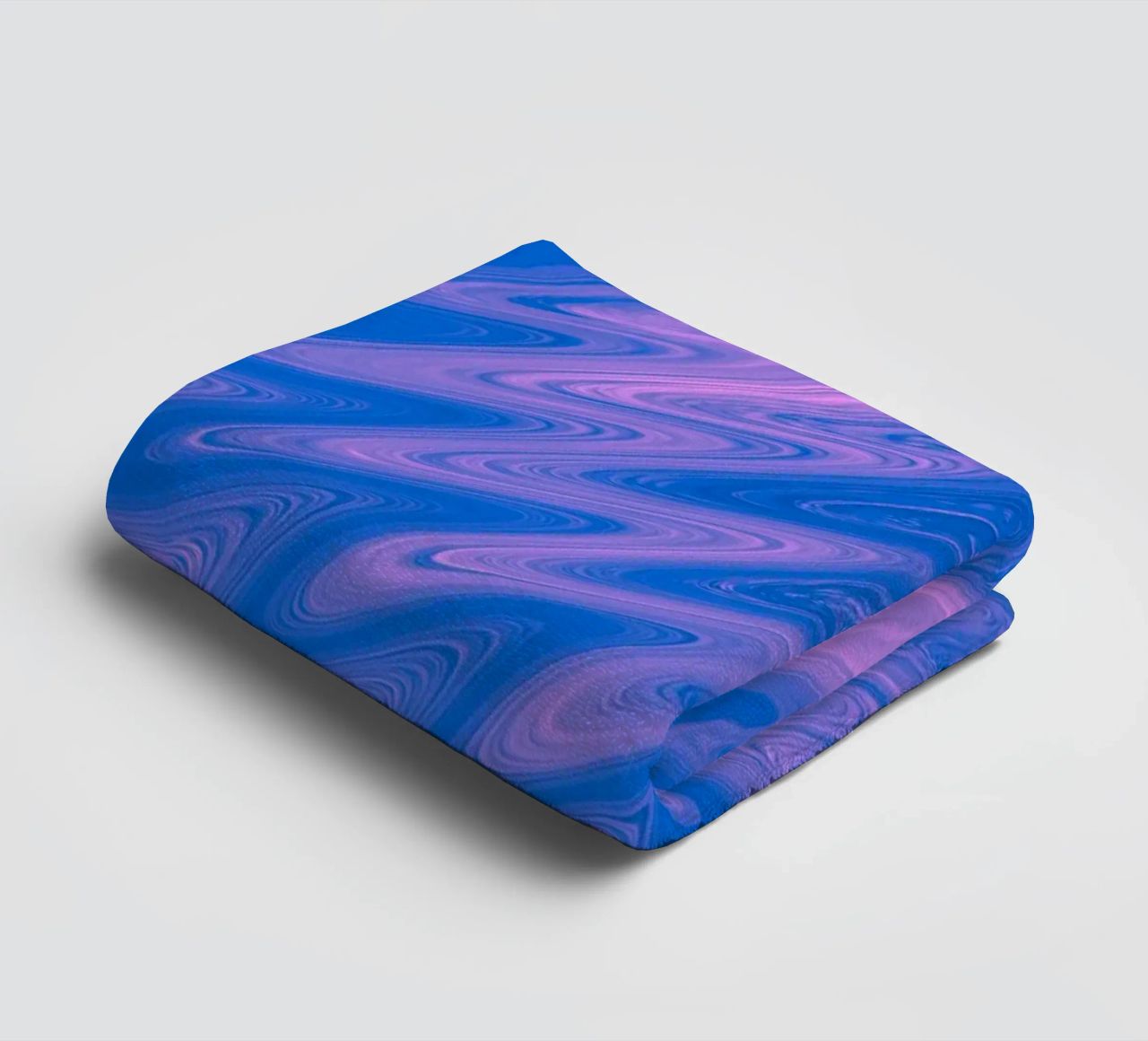 Abstract zig zag pattern in blue and pink towel by Something for you