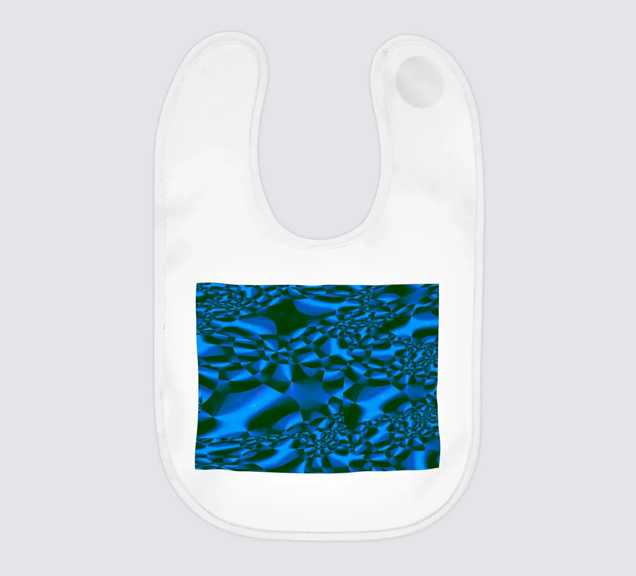 Motivo geometrico astratto 3D in blu e nero bavaglino da Something for you