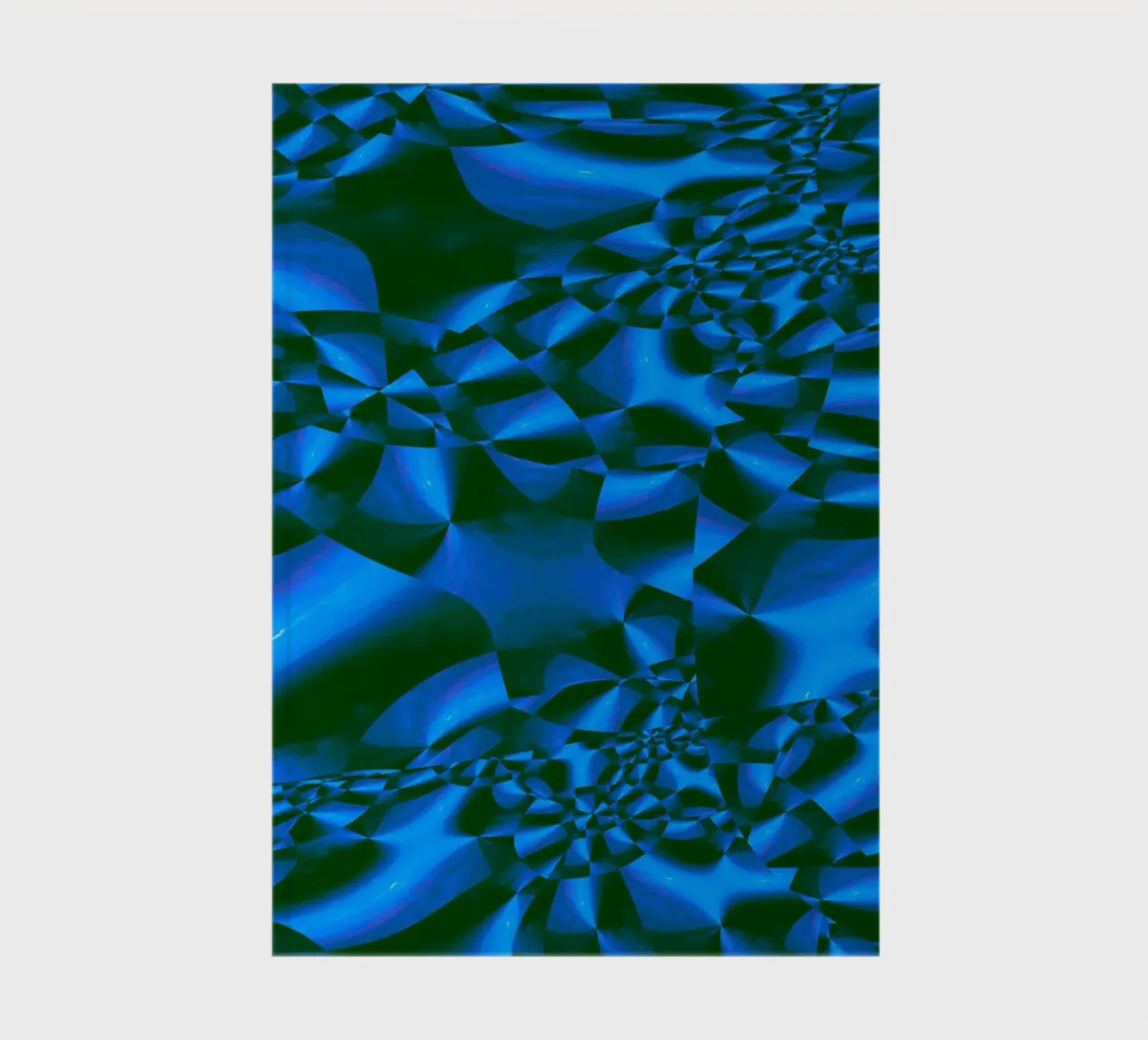 Abstract 3D geometric pattern in blue and black notebook by Something for you