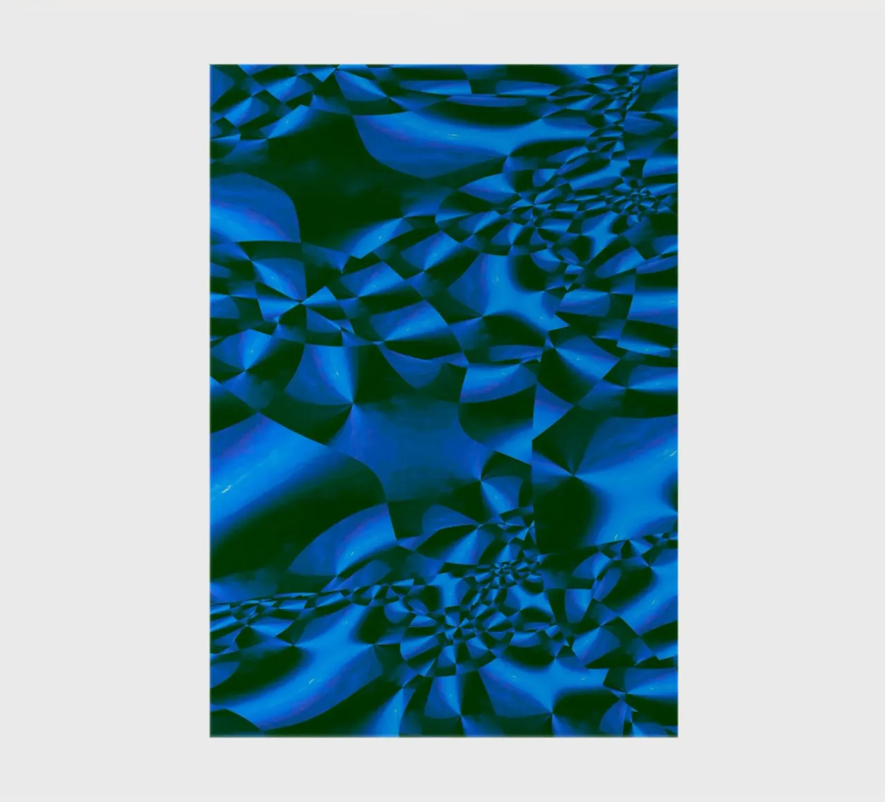 Abstract 3D geometric pattern in blue and black notebook by Something for you