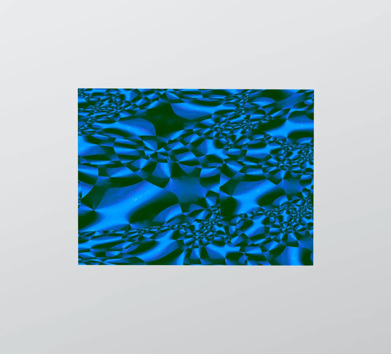 Abstract 3D geometric pattern in blue and black sticker by Something for you