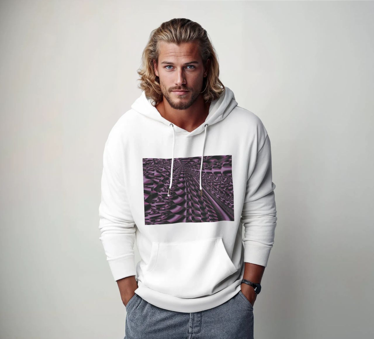 Modello 3D astratto e dinamico felpa con cappuccio da Something for you