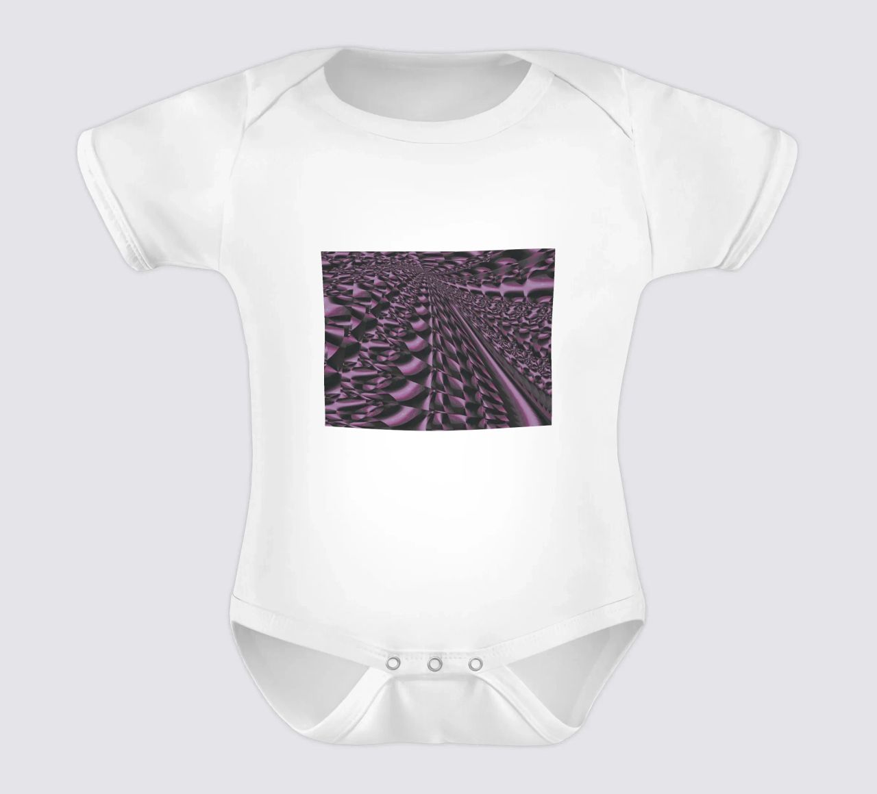 Abstract dynamic 3D pattern short-sleeve baby romper by Something for you