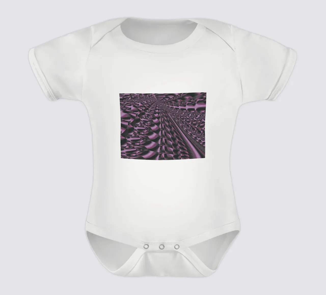 Abstraktes dynamisches 3D Muster Kurzarm Babybody von Something for you