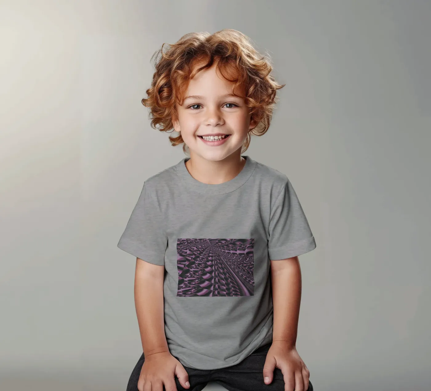 Abstraktes dynamisches 3D Muster Kinder T-Shirt von Something for you