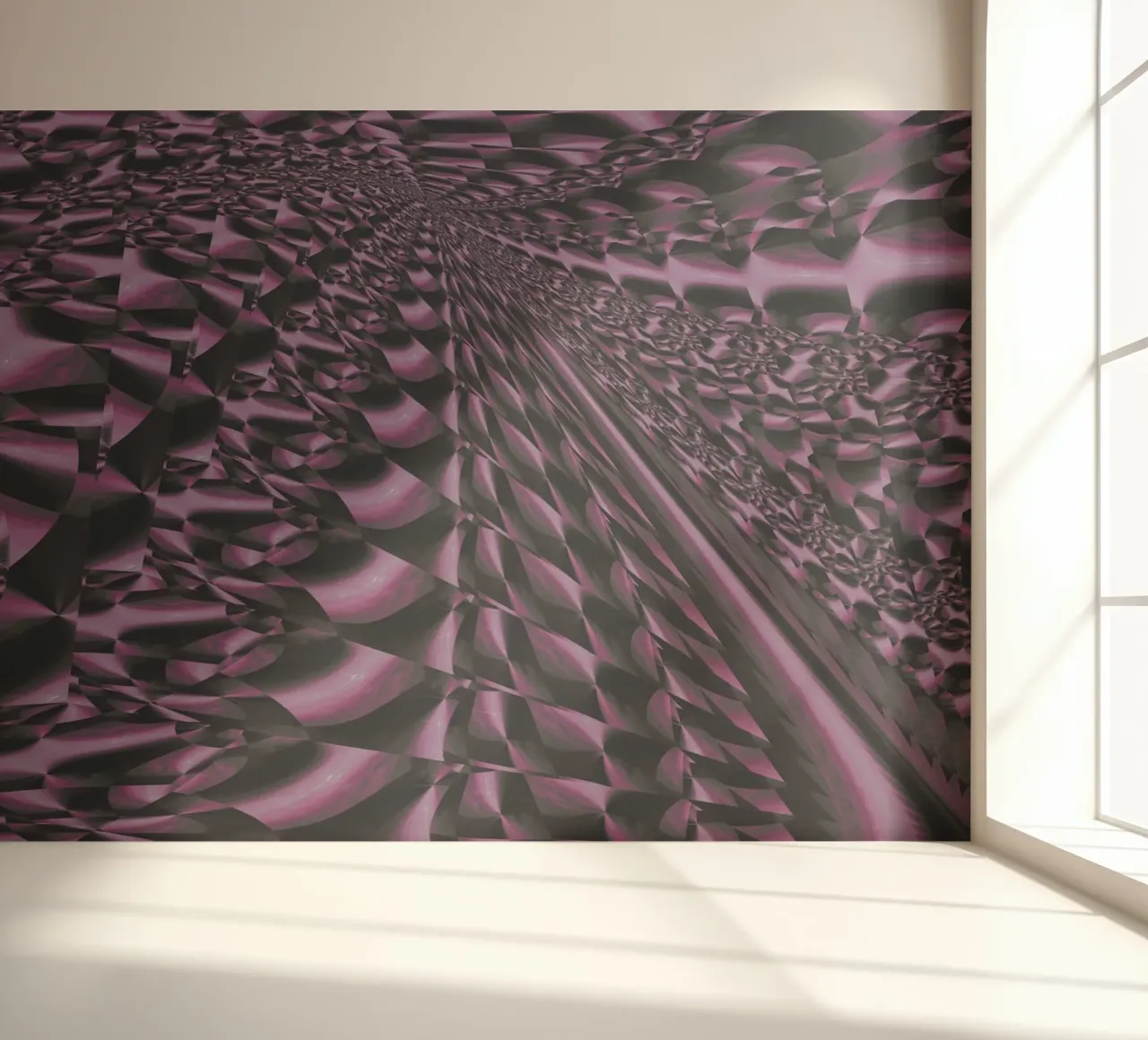 Abstract dynamisch 3D patroon fotobehang van Something for you