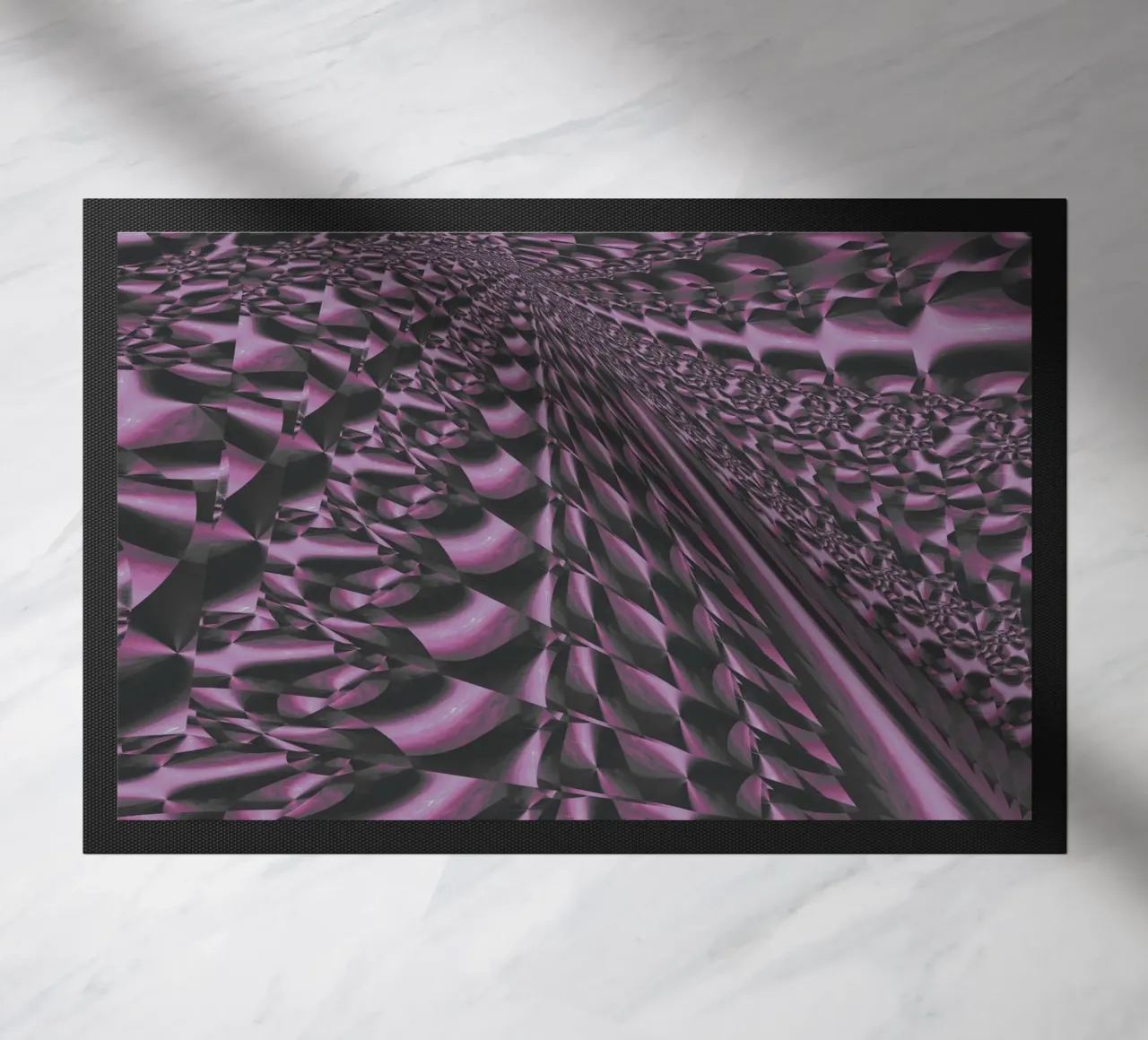 Abstraktes dynamisches 3D Muster Fußmatte von Something for you