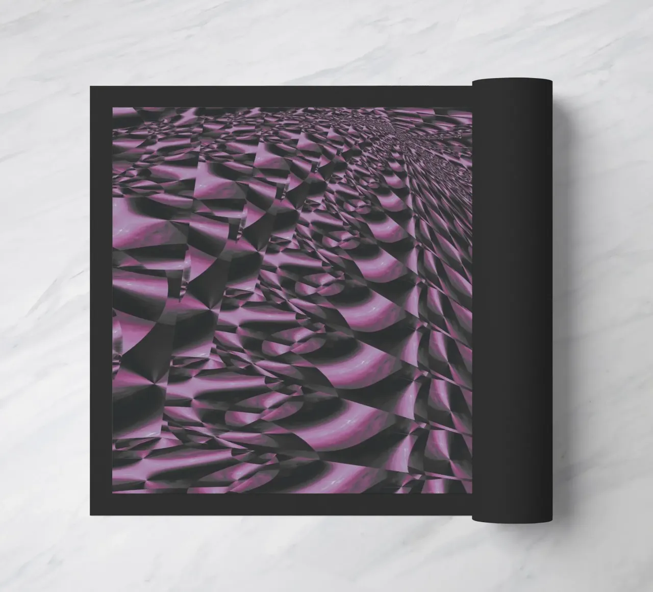 Abstraktes dynamisches 3D Muster Fußmatte von Something for you