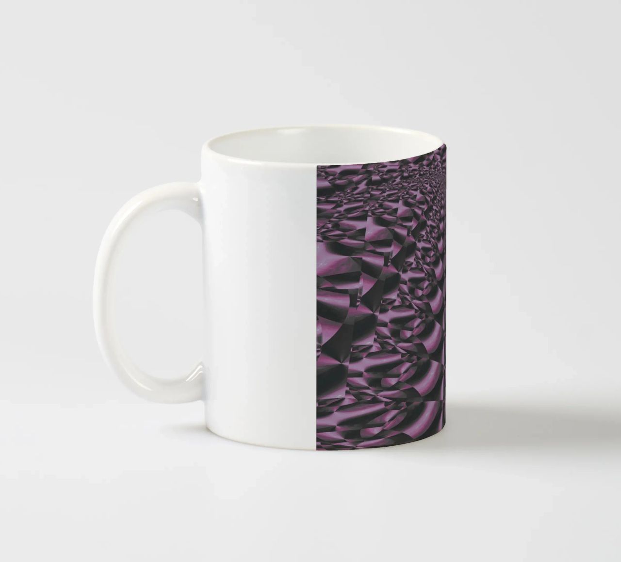 Abstract dynamic 3D pattern ceramic mug by Something for you