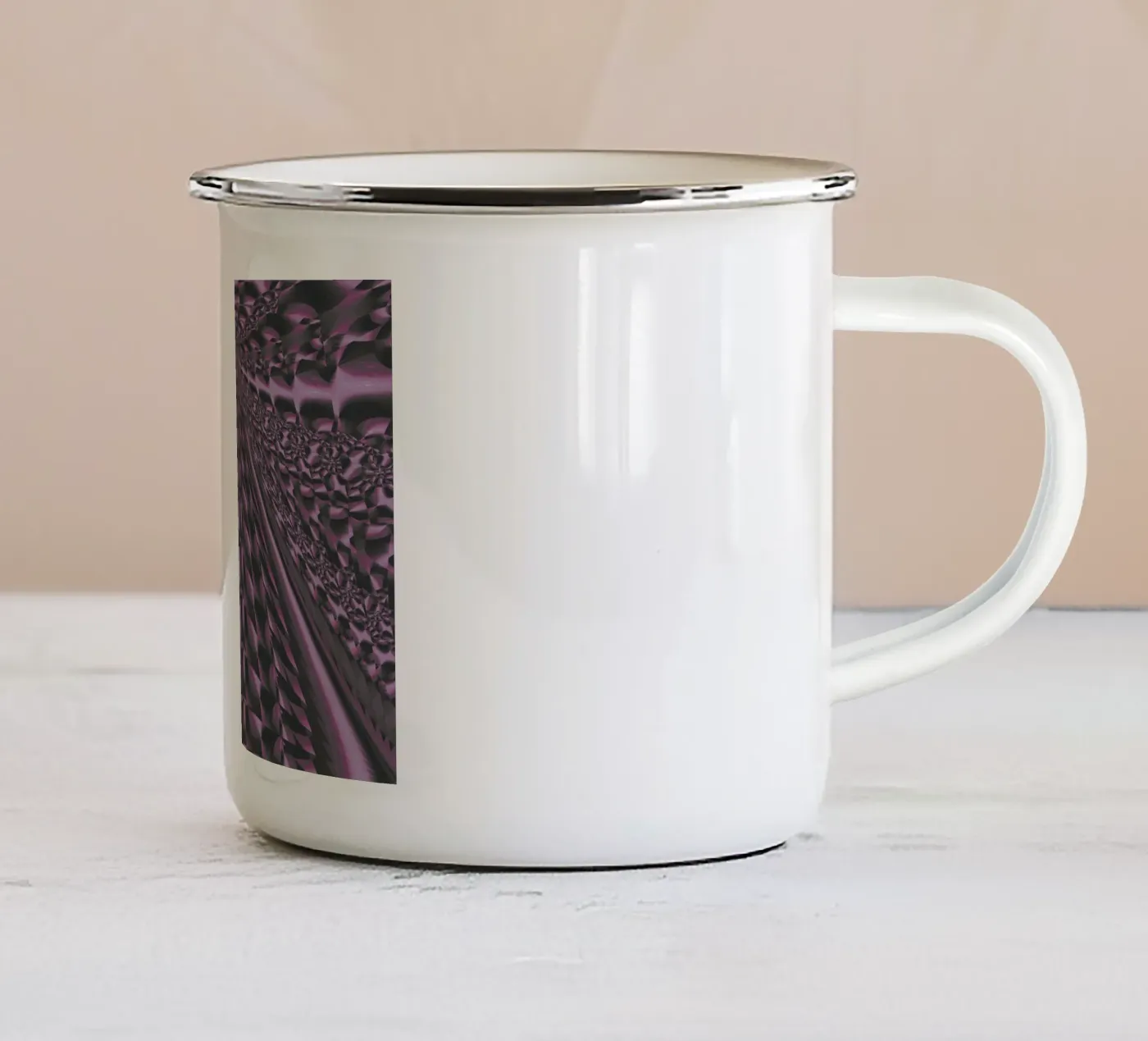 Abstract dynamic 3D pattern enamel mug by Something for you