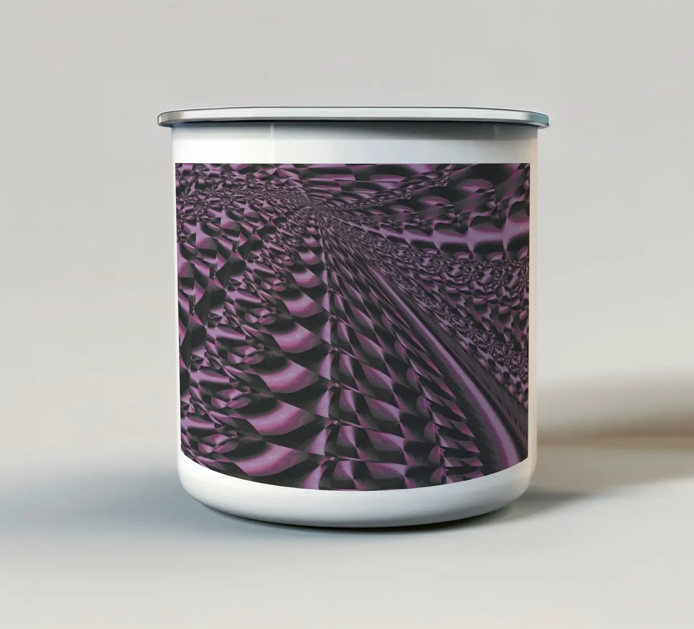 Abstract dynamic 3D pattern enamel mug by Something for you