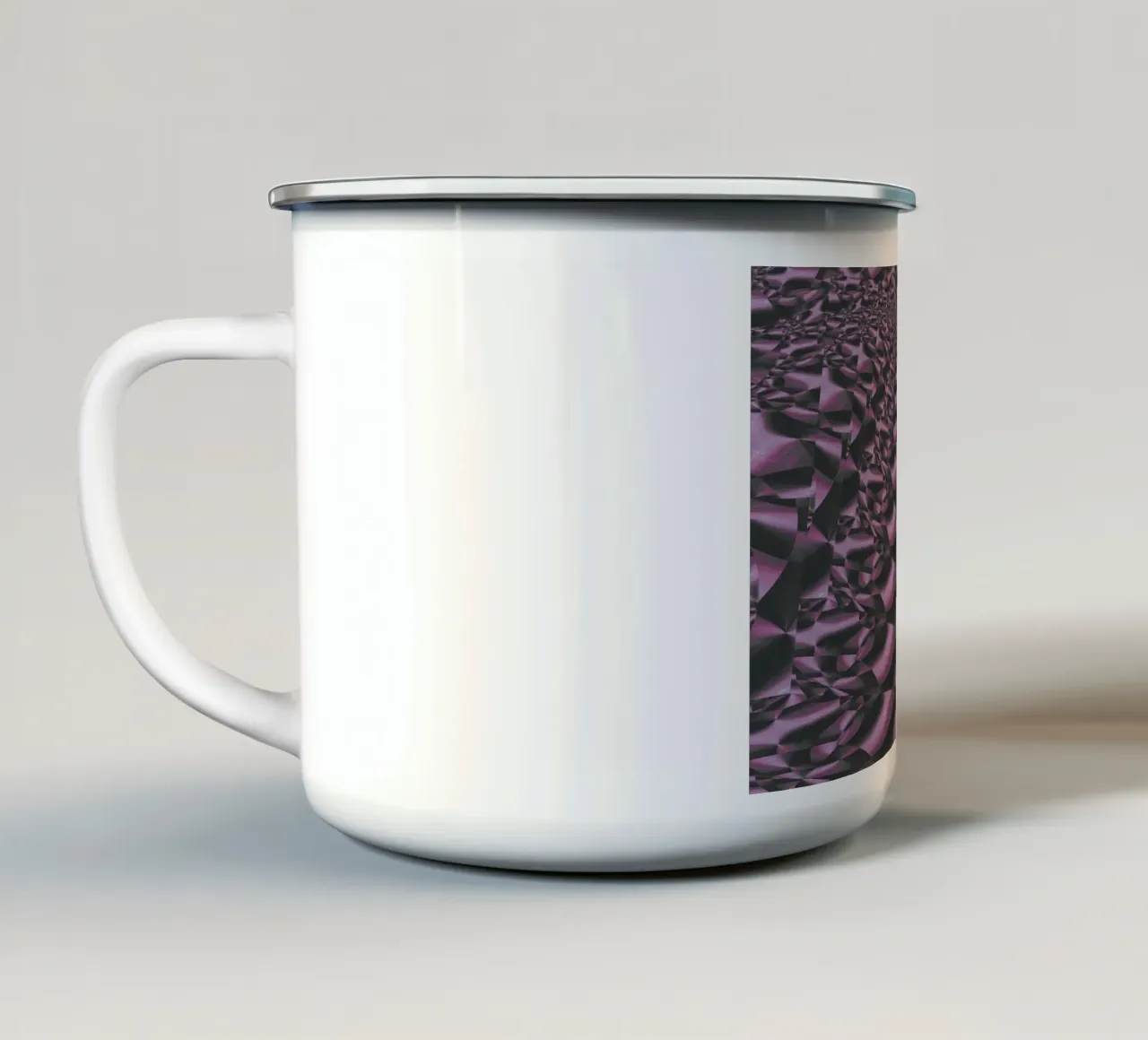 Abstraktes dynamisches 3D Muster Emaille Tasse von Something for you